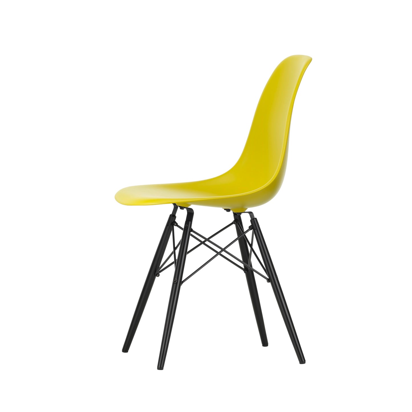 Vitra Eames Plastic Side Chair DSW RE Ahorn schwarz Kunststoff recycelt