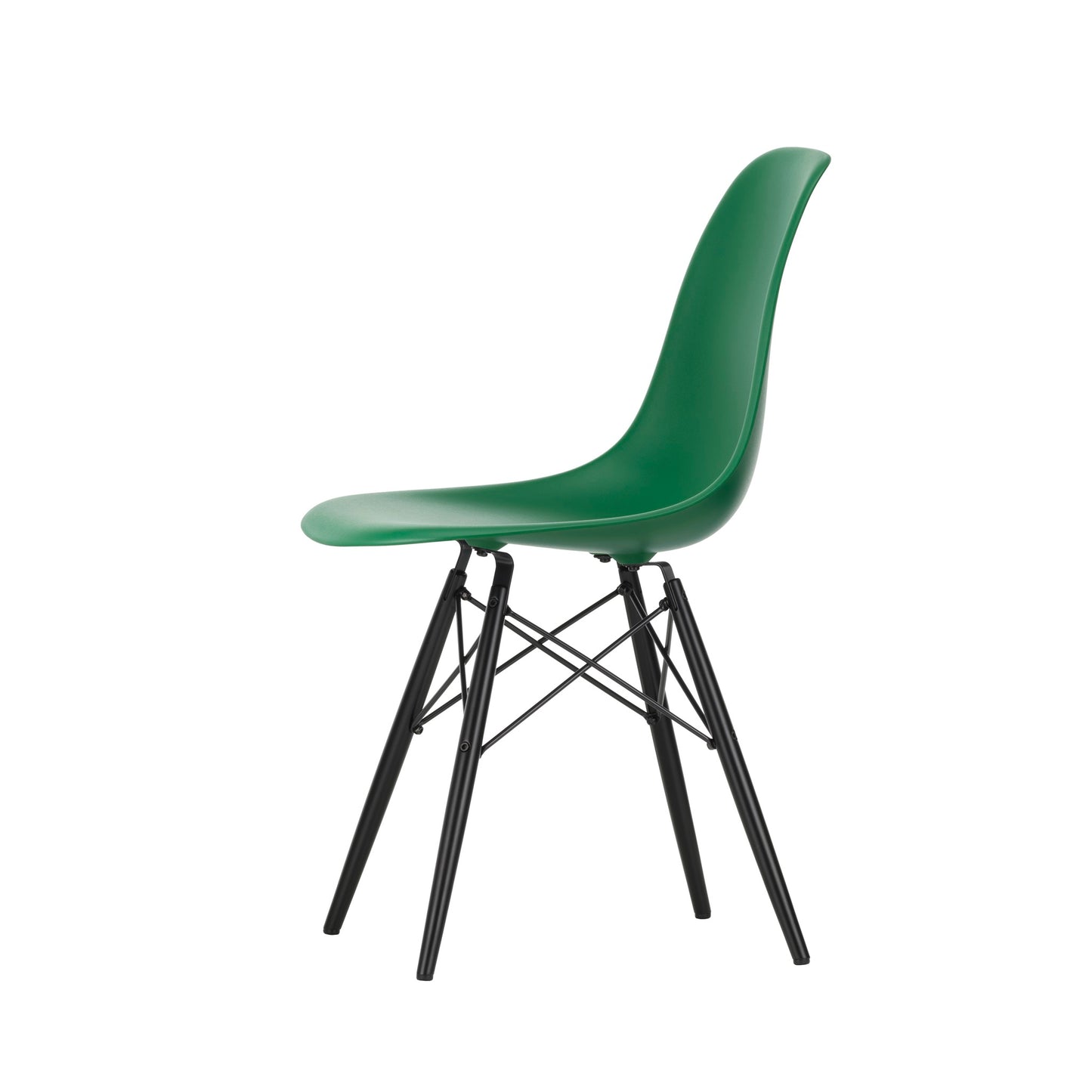 Vitra Eames Plastic Side Chair DSW RE Ahorn schwarz Kunststoff recycelt