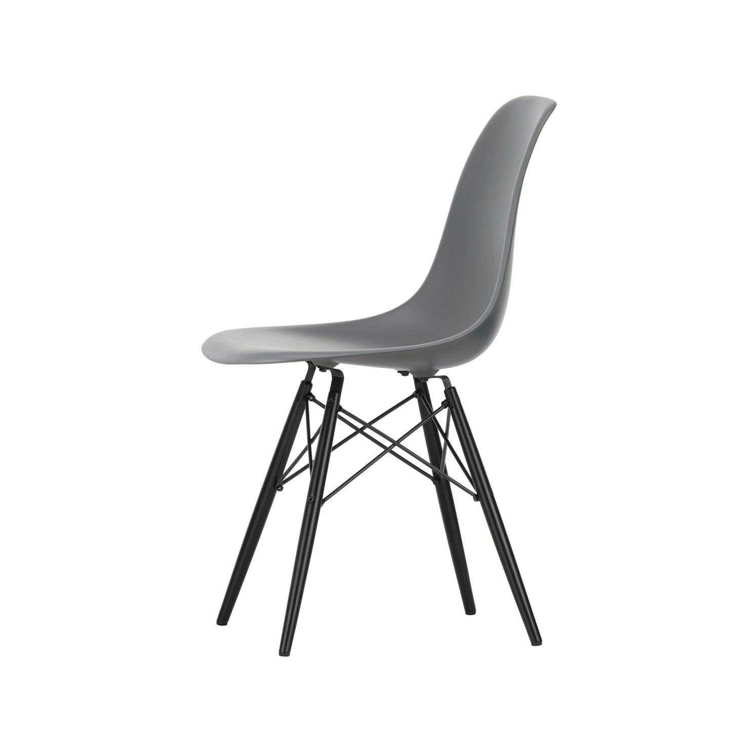 Vitra Eames Plastic Side Chair DSW RE Ahorn schwarz Kunststoff recycelt