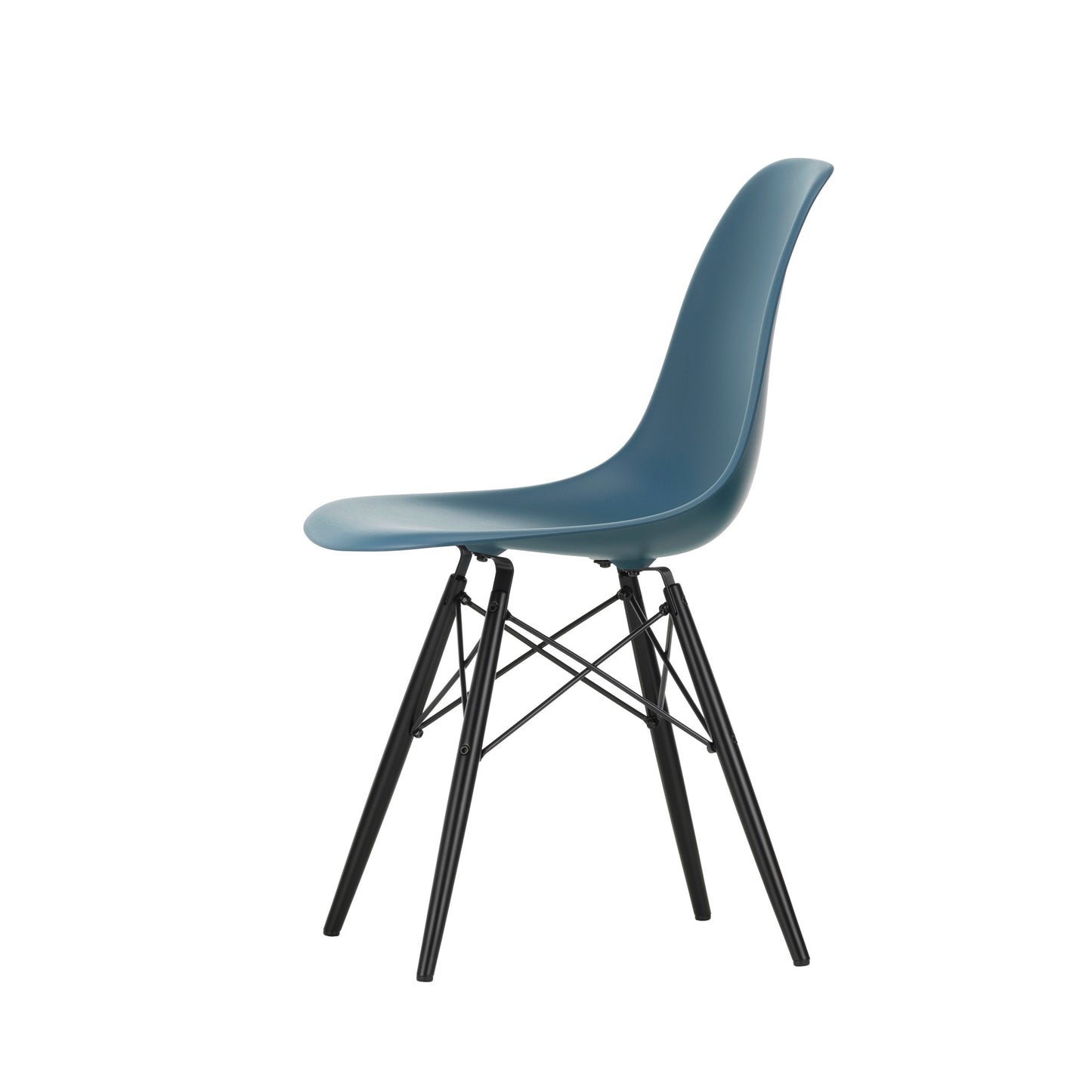 Vitra Eames Plastic Side Chair DSW RE Ahorn schwarz Kunststoff recycelt