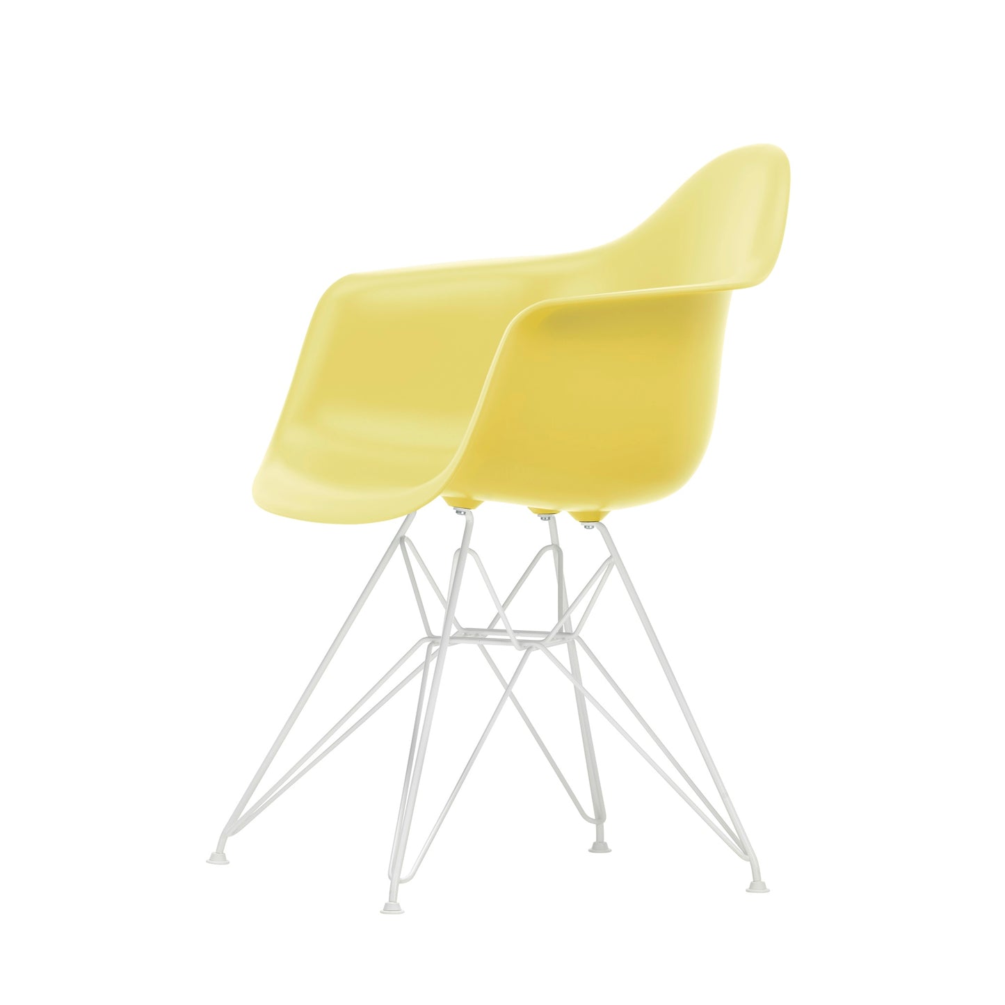 Vitra Eames Plastic Armchair DAR RE recycelter Kunststoff Stuhl-Gestell weiß