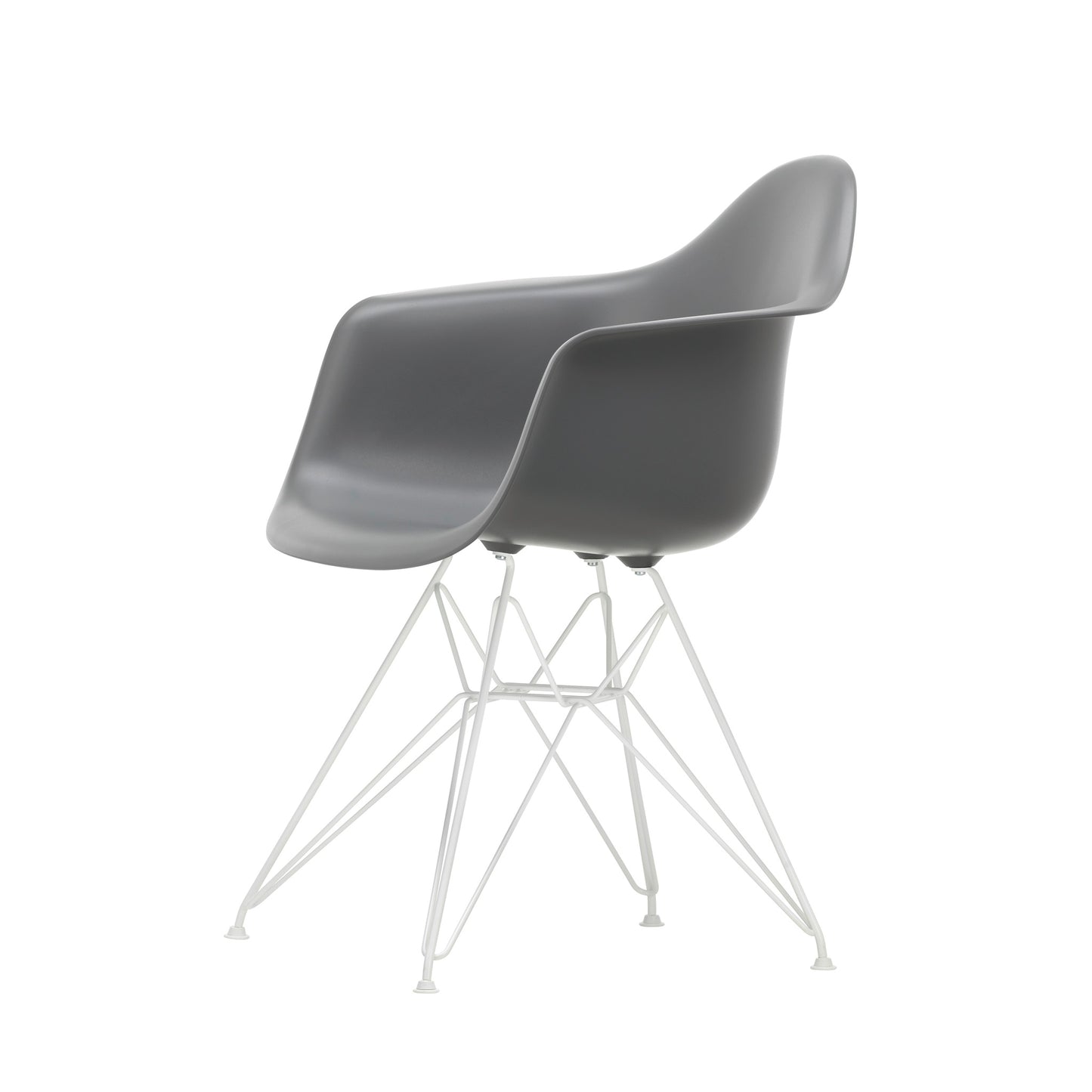 Vitra Eames Plastic Armchair DAR RE recycelter Kunststoff Stuhl-Gestell weiß