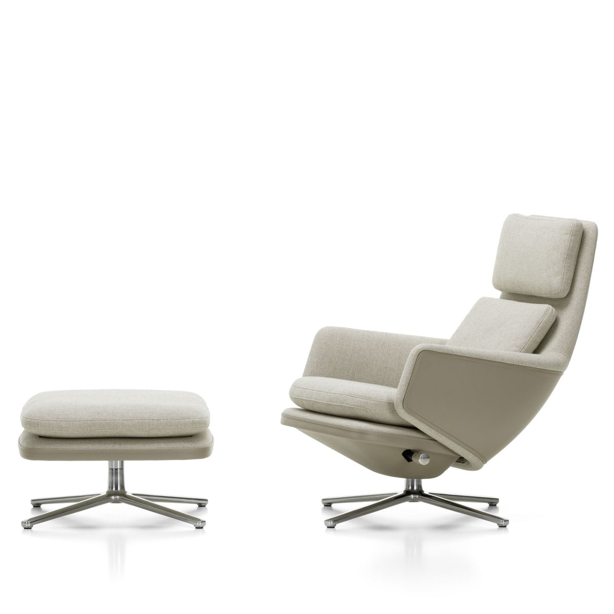 Vitra Grand Relax Loungesessel drehbar mit Ottoman hoher Sessel & Hocker