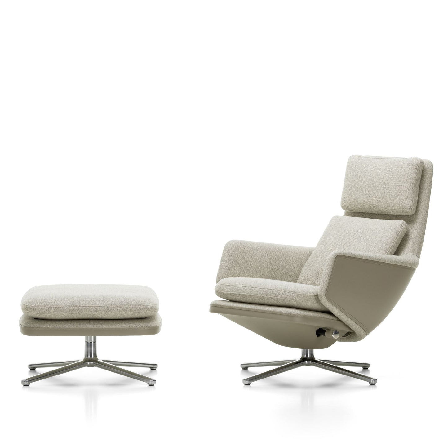 Vitra Grand Relax Loungesessel drehbar mit Ottoman hoher Sessel & Hocker