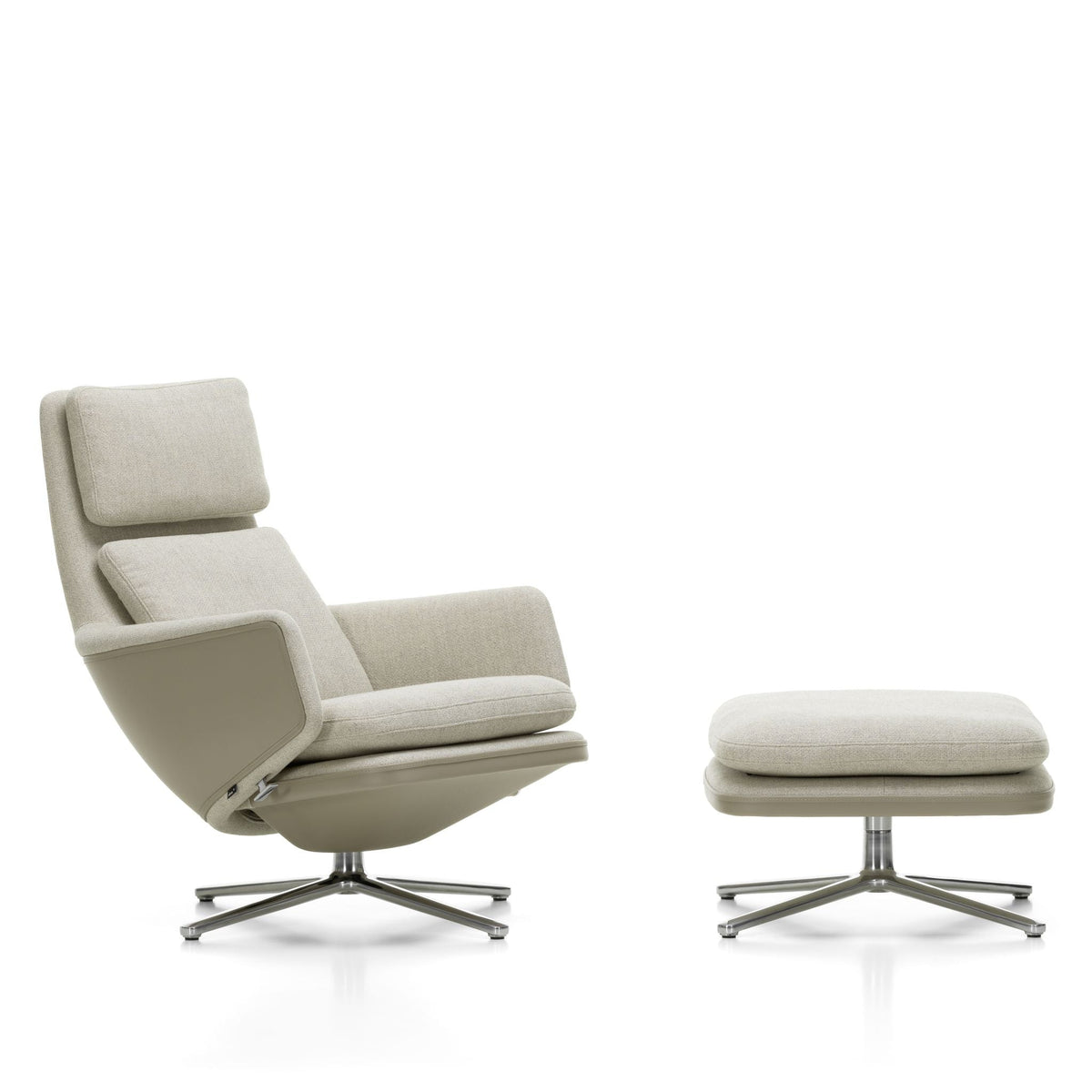 Vitra Grand Relax Loungesessel drehbar mit Ottoman hoher Sessel & Hocker