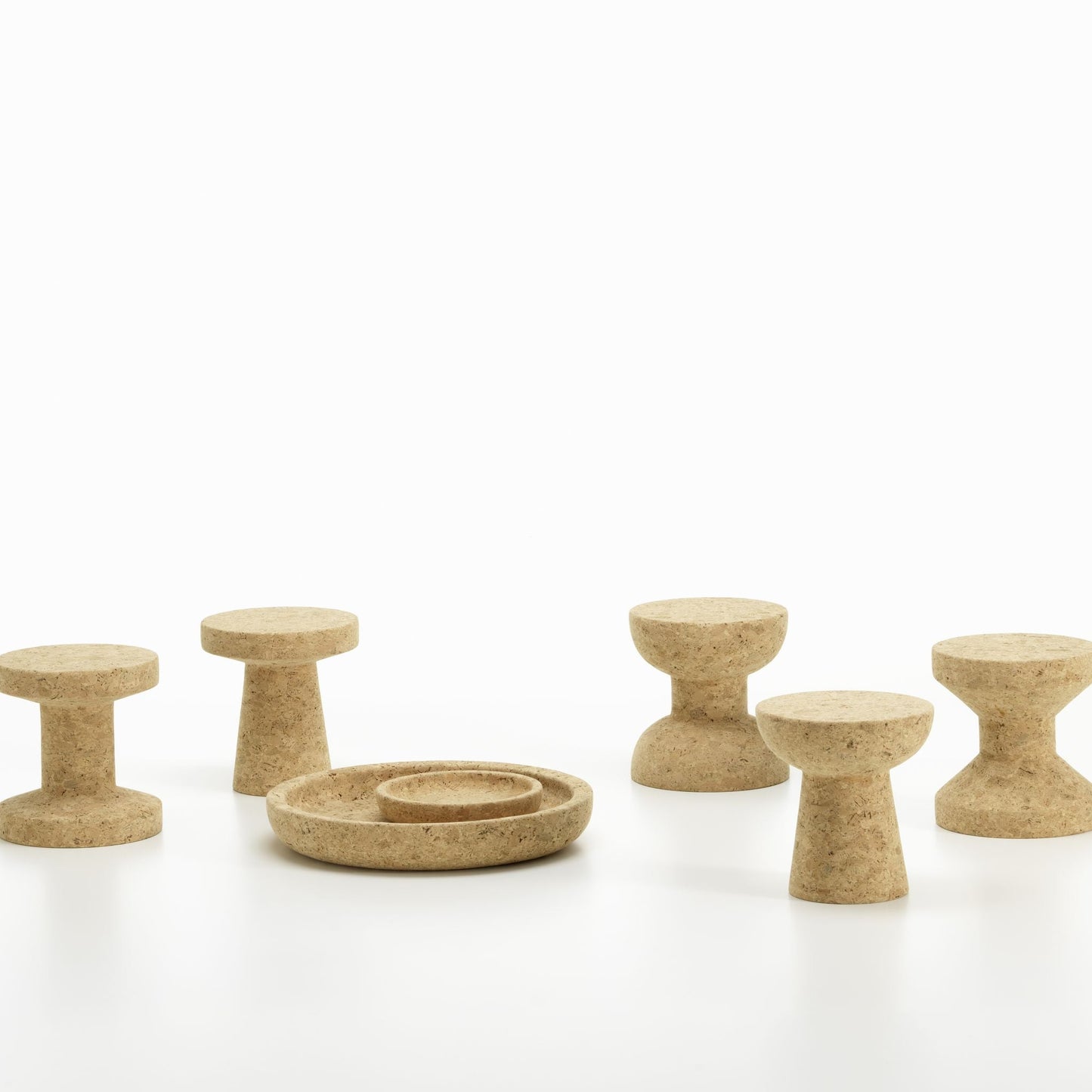 Vitra Cork Family Jasper Morrison Hocker Beistelltisch rund