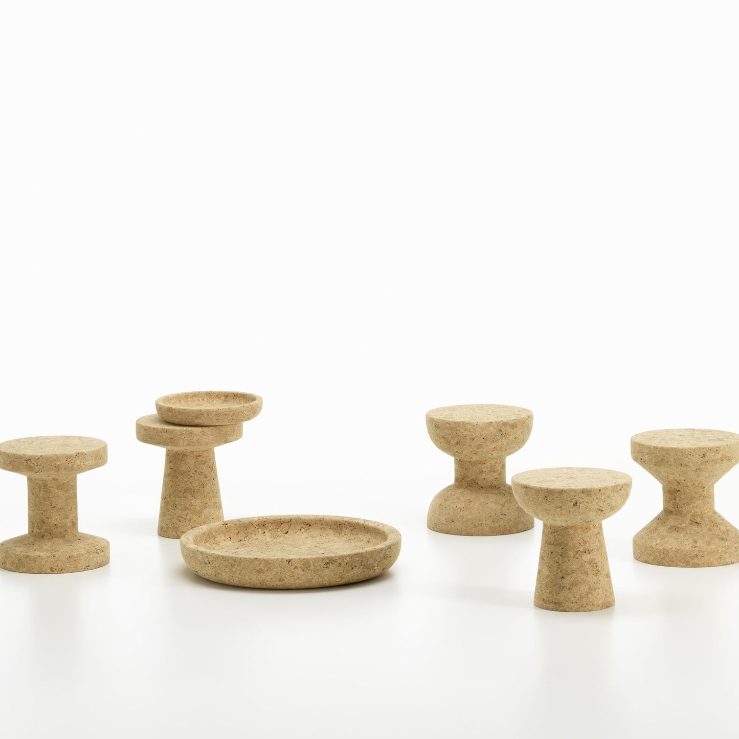 Vitra Cork Family Jasper Morrison Hocker Beistelltisch rund