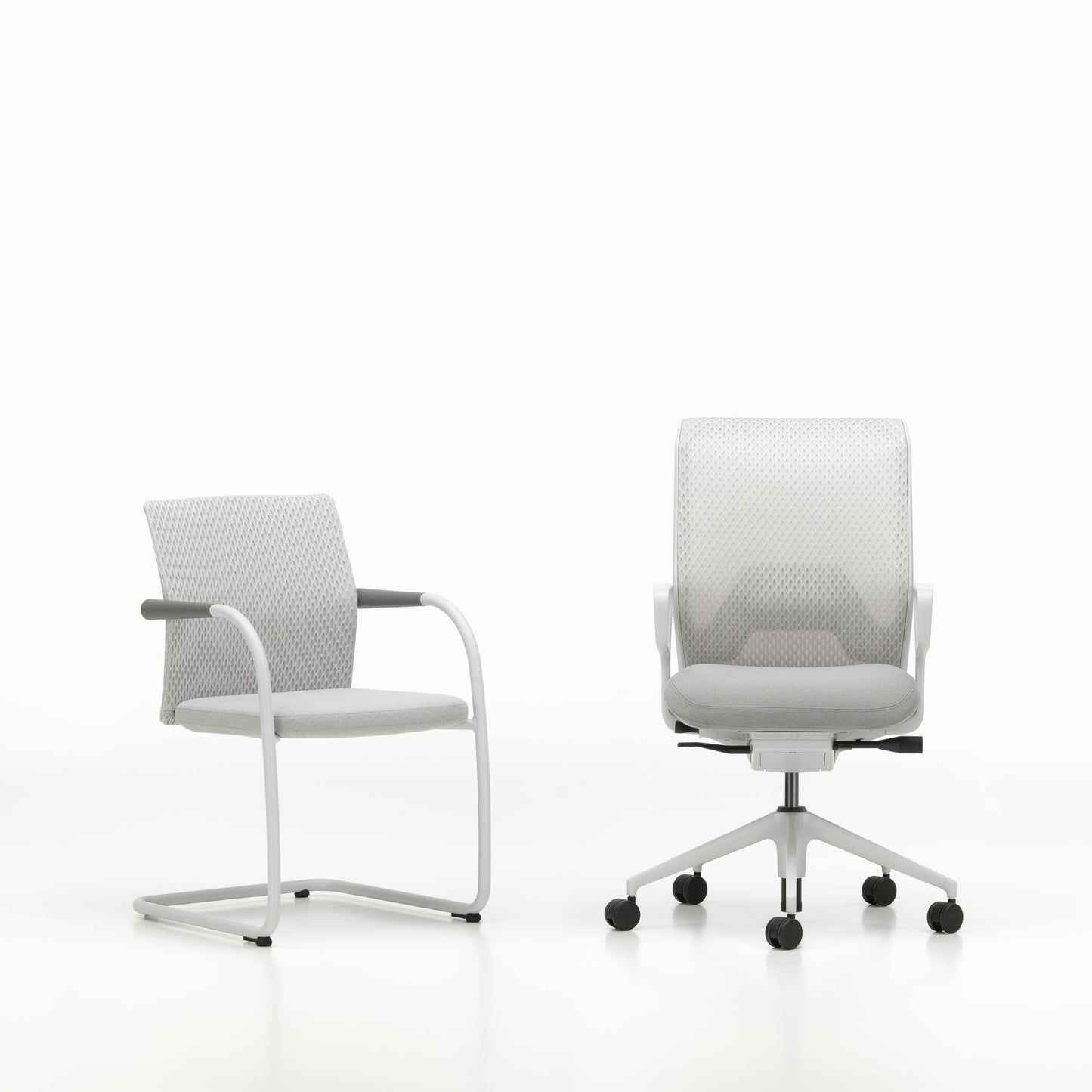 Vitra ID Visitor Mesh Freischwinger Netzrücken wahlweise stapelbar