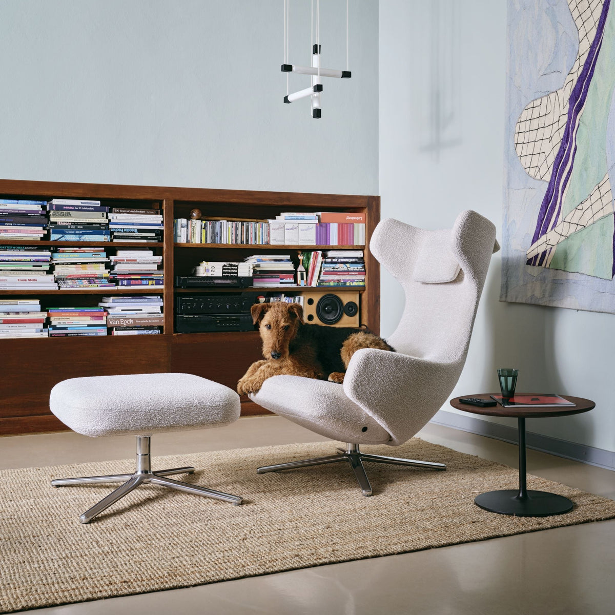 Vitra Repos Ottoman Hocker einzeln mit Viersternfuß