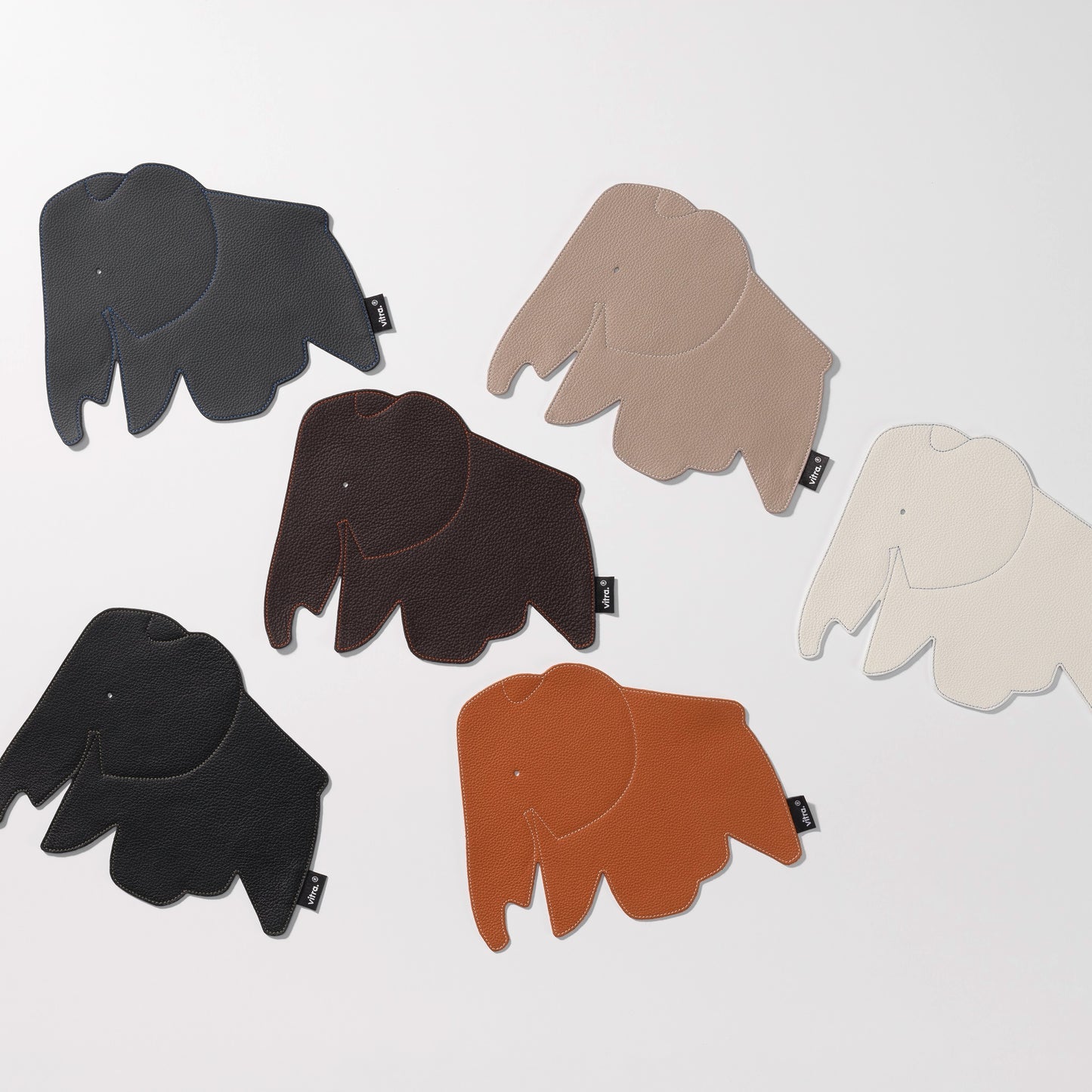 Vitra Eames Elephant Pad Mousepad Leder nero