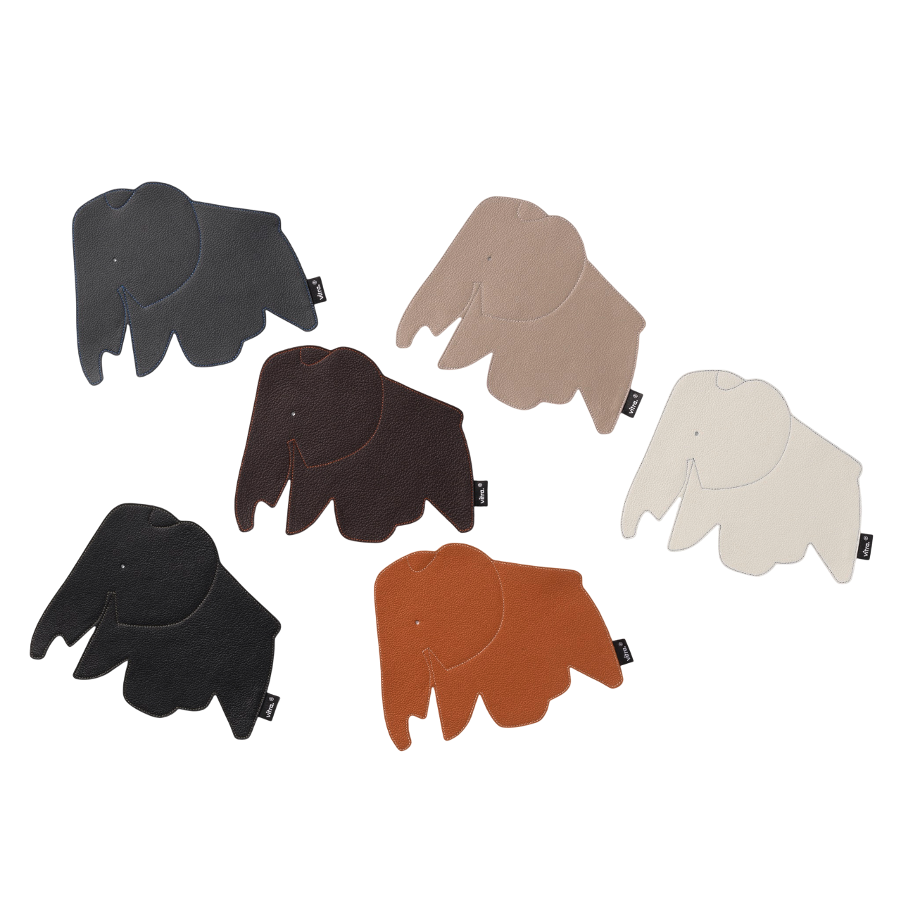 Vitra Eames Elephant Pad Mousepad Leder chocolate