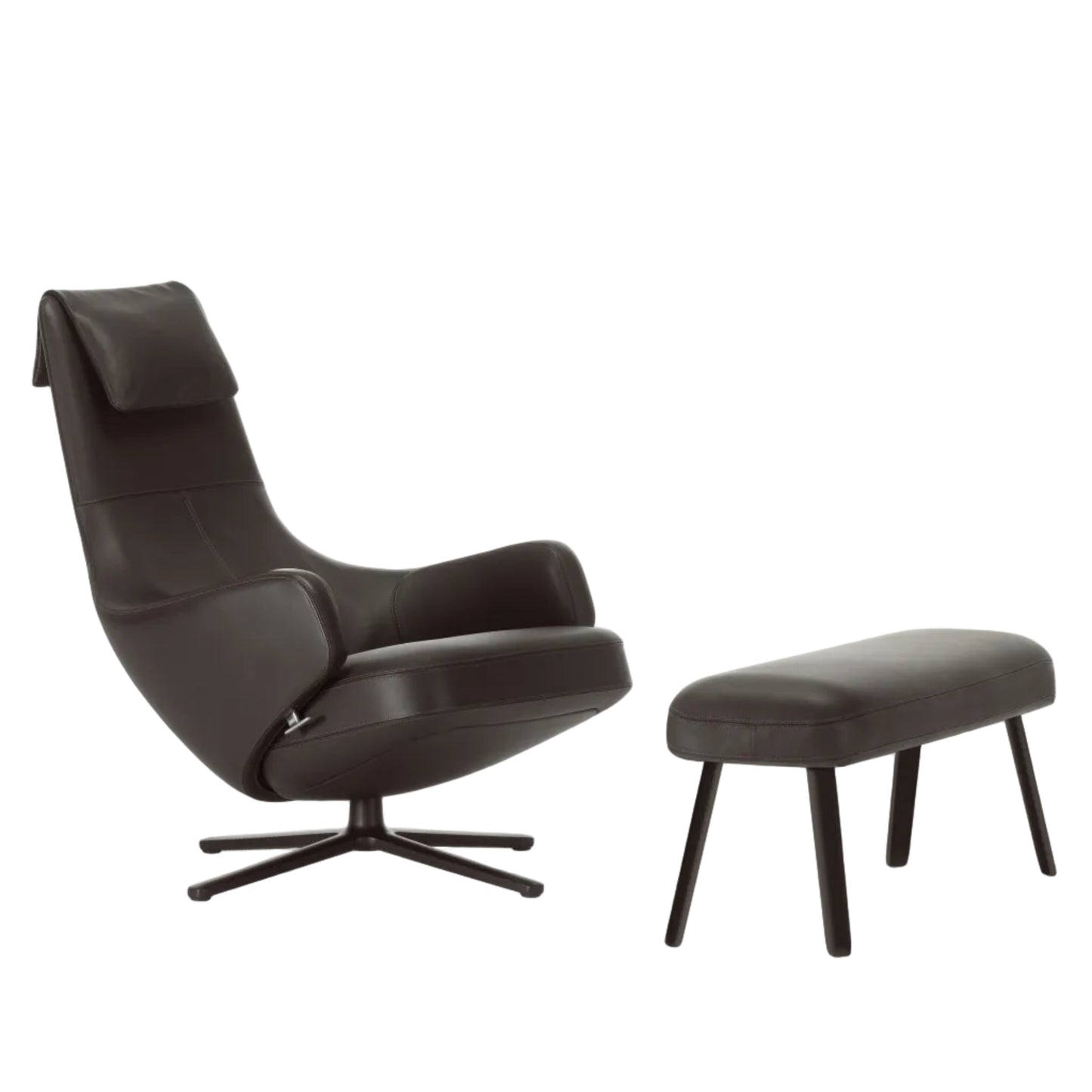 Vitra Repos Loungesessel drehbar mit Panchina hoher Sessel & Bank