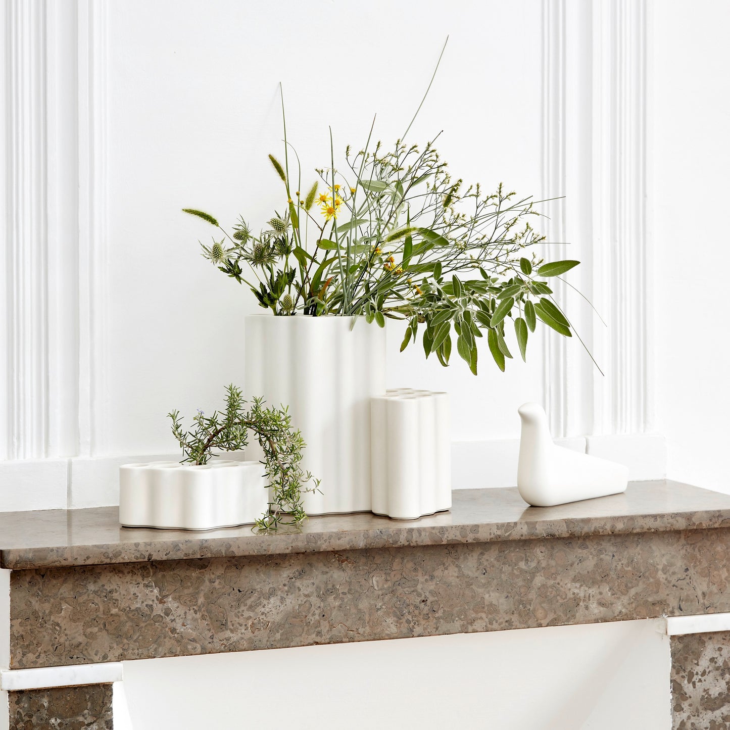 Vitra Nuage Vase céramique small Keramik matt weiß