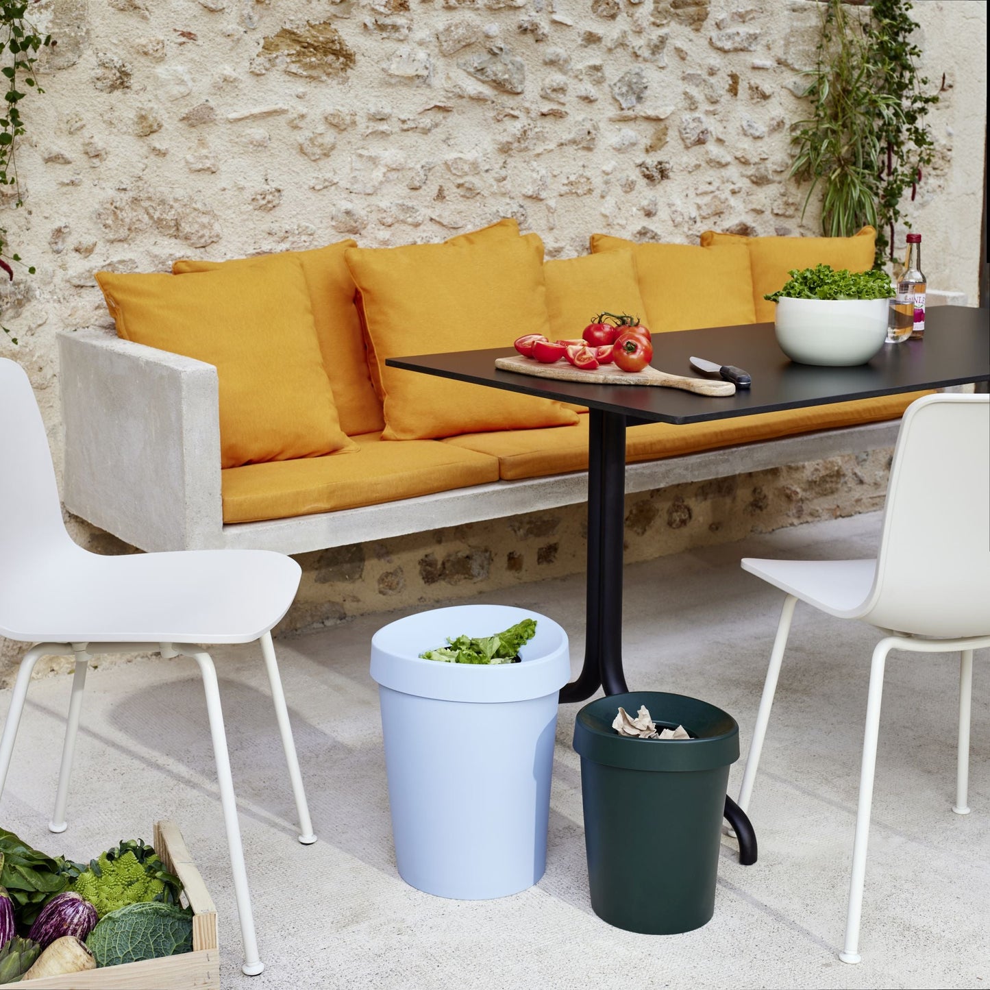 Vitra Happy Bin L Papierkorb groß rund mit abnehmbarem Ring