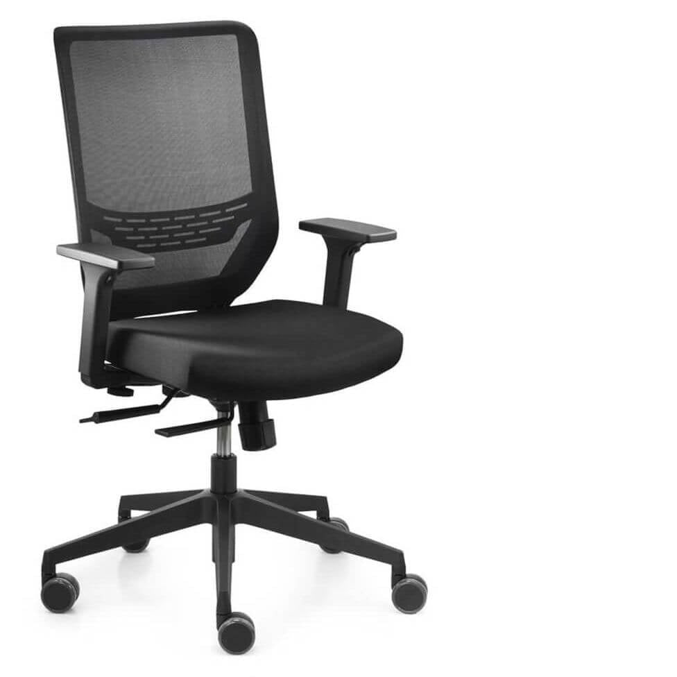 Trendoffice to-sync work mesh Bürostuhl mit Netzrücken + Armlehnen schwarz