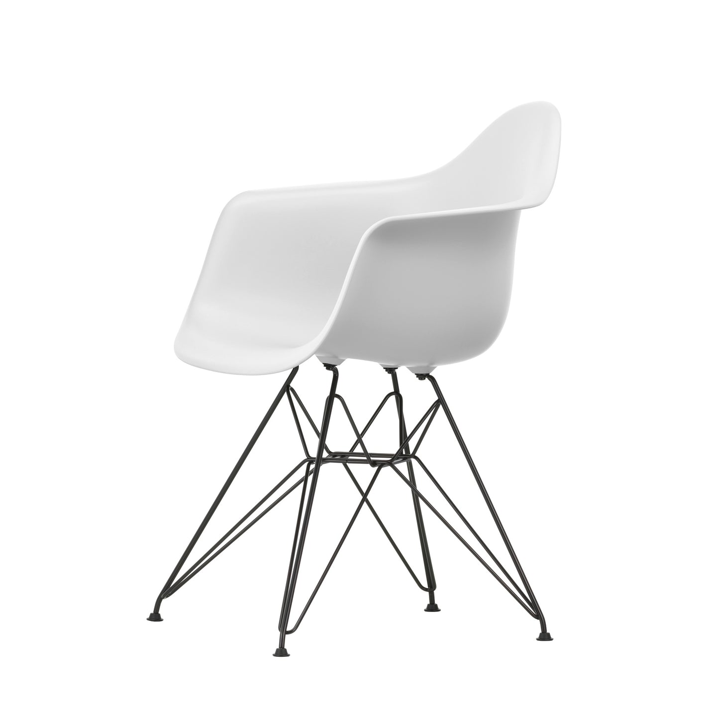 Vitra Eames Plastic Armchair DAR RE recycelter Kunststoff Stuhl-Gestell basic dark schwarz