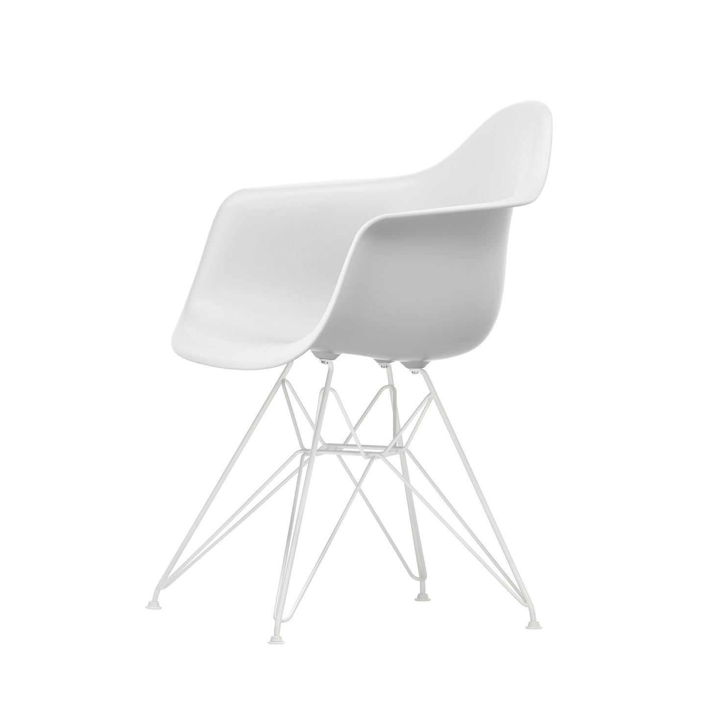 Vitra Eames Plastic Armchair DAR RE recycelter Kunststoff Stuhl-Gestell weiß