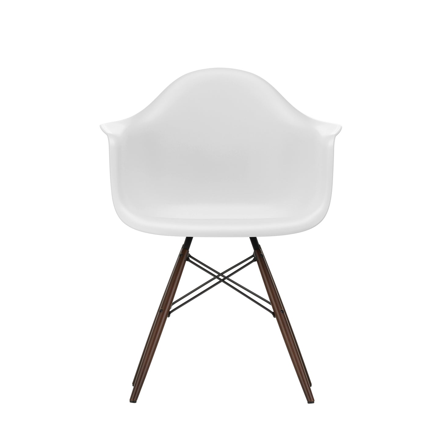 Vitra Eames Plastic Armchair DAW RE Ahorn dunkel Kunststoff recycelt