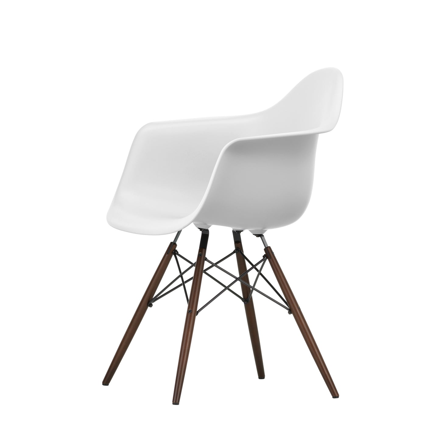 Vitra Eames Plastic Armchair DAW RE Ahorn dunkel Kunststoff recycelt
