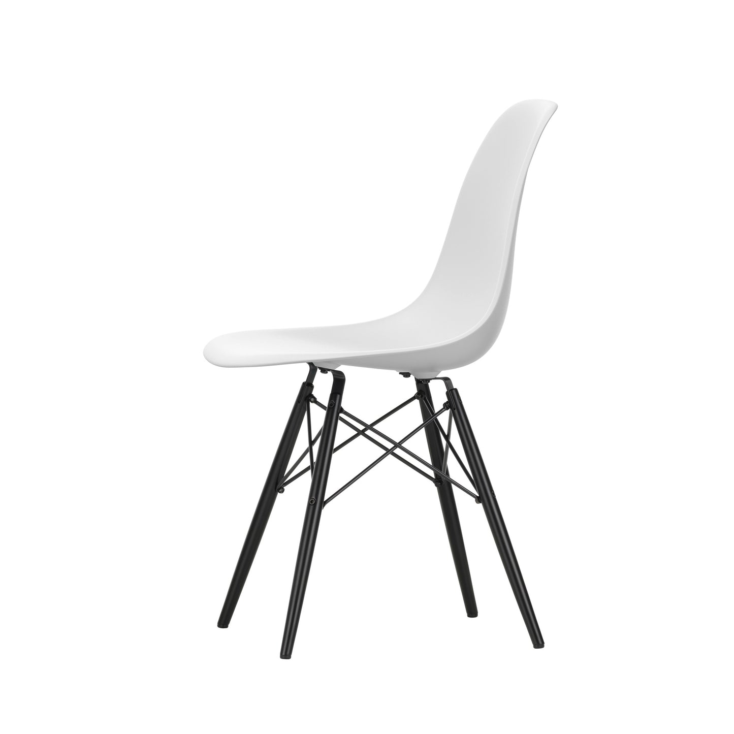 Vitra Eames Plastic Side Chair DSW RE Ahorn schwarz Kunststoff recycelt