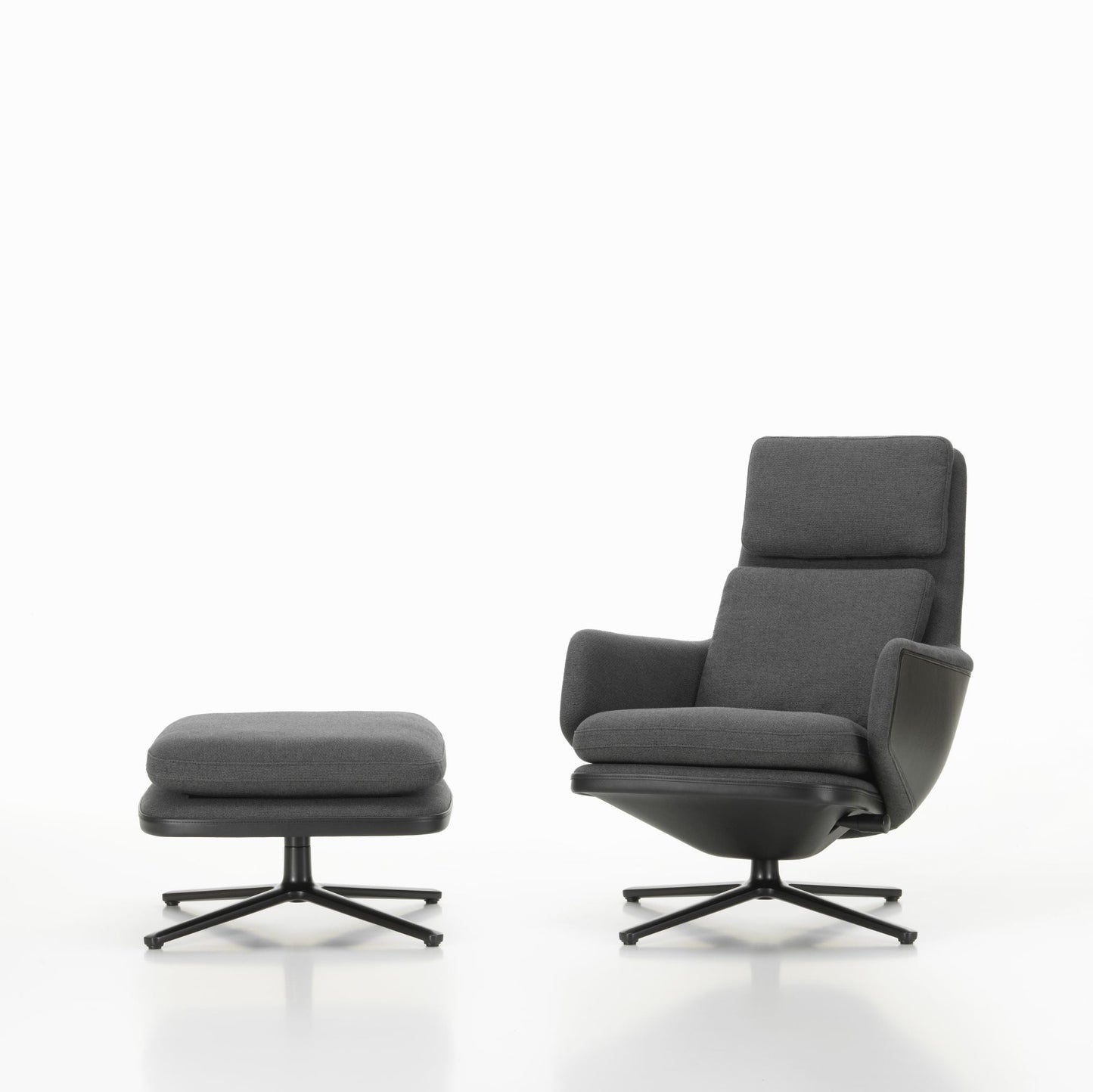 Vitra Grand Relax Loungesessel drehbar mit Ottoman hoher Sessel & Hocker