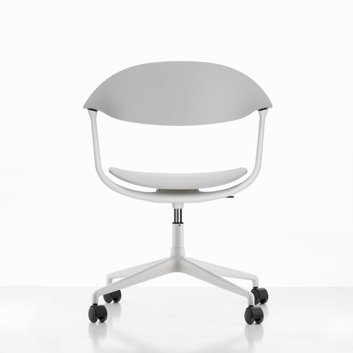 Vitra Mynt Bürostuhl Sitz + Rücken Kunststoff grau RE 4-Stern-Aluminiumfuß