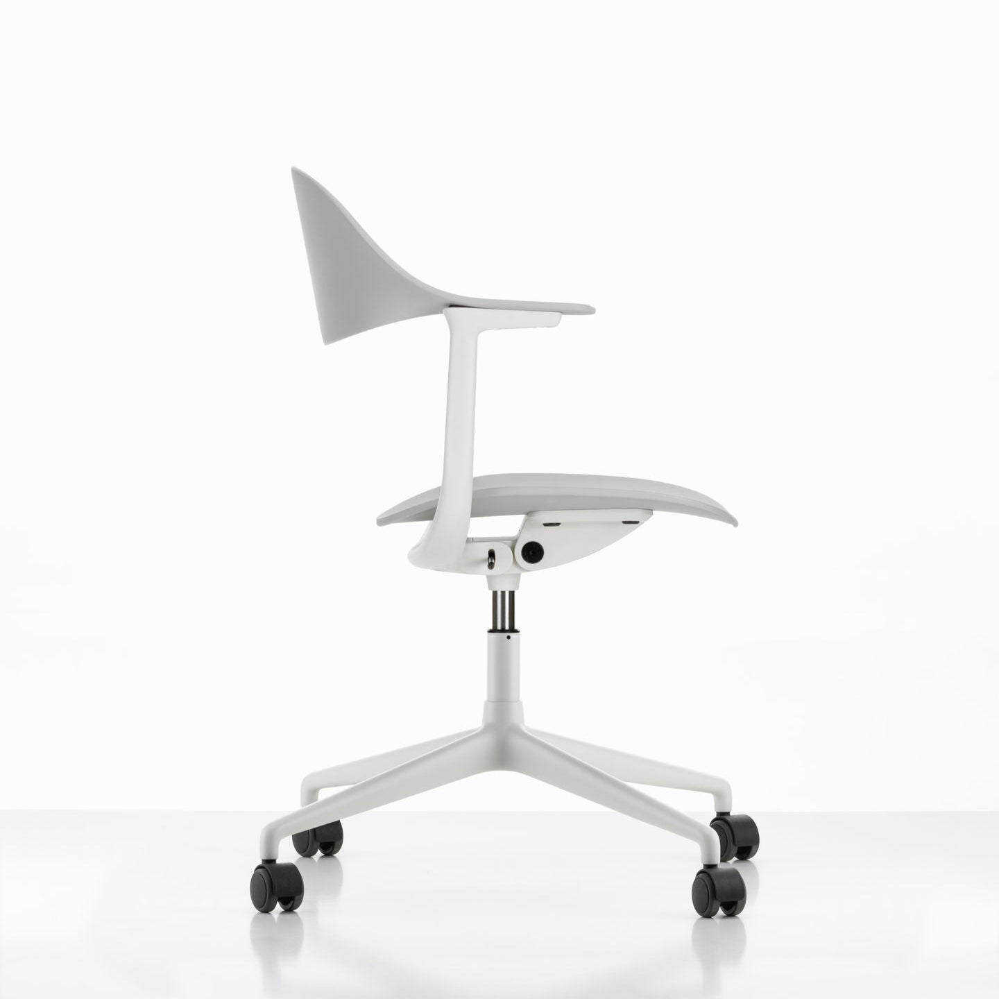 Vitra Mynt Bürostuhl Sitz + Rücken Kunststoff grau RE 4-Stern-Aluminiumfuß