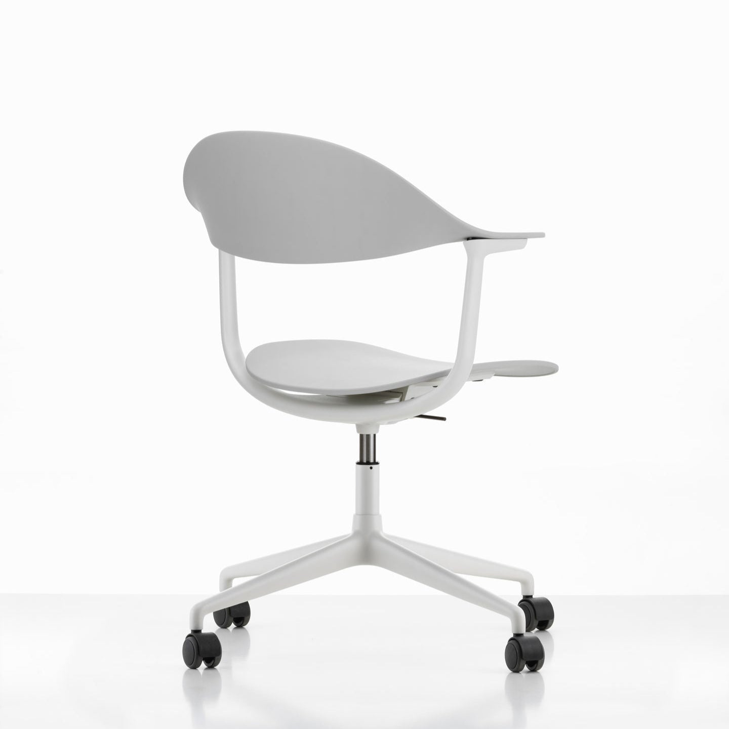 Vitra Mynt Bürostuhl Sitz + Rücken Kunststoff grau RE 4-Stern-Aluminiumfuß