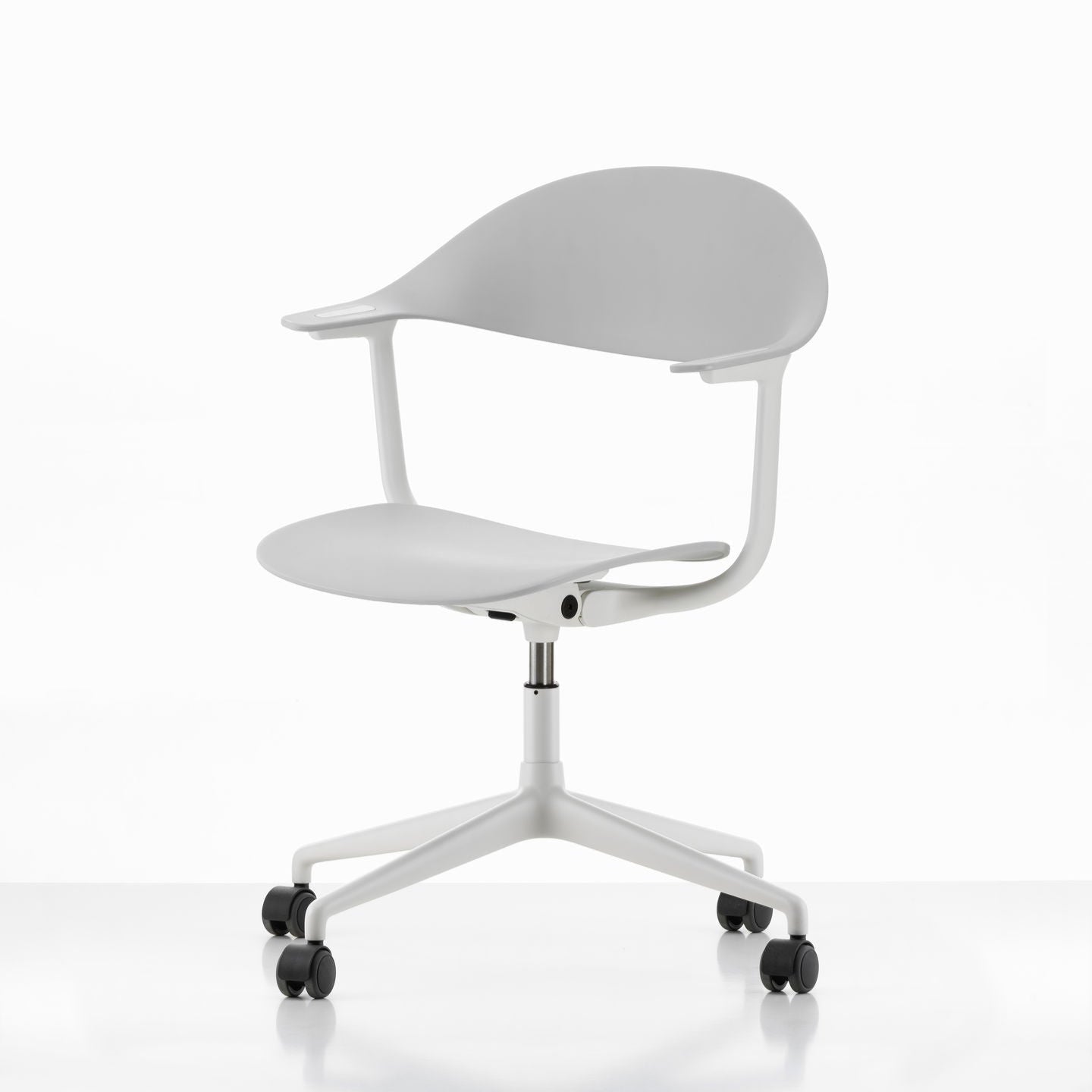 Vitra Mynt Bürostuhl Sitz + Rücken Kunststoff grau RE 4-Stern-Aluminiumfuß