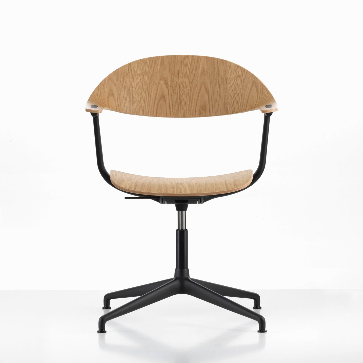 Vitra Mynt Bürostuhl Eiche natur 4-Stern-Aluminiumfuß