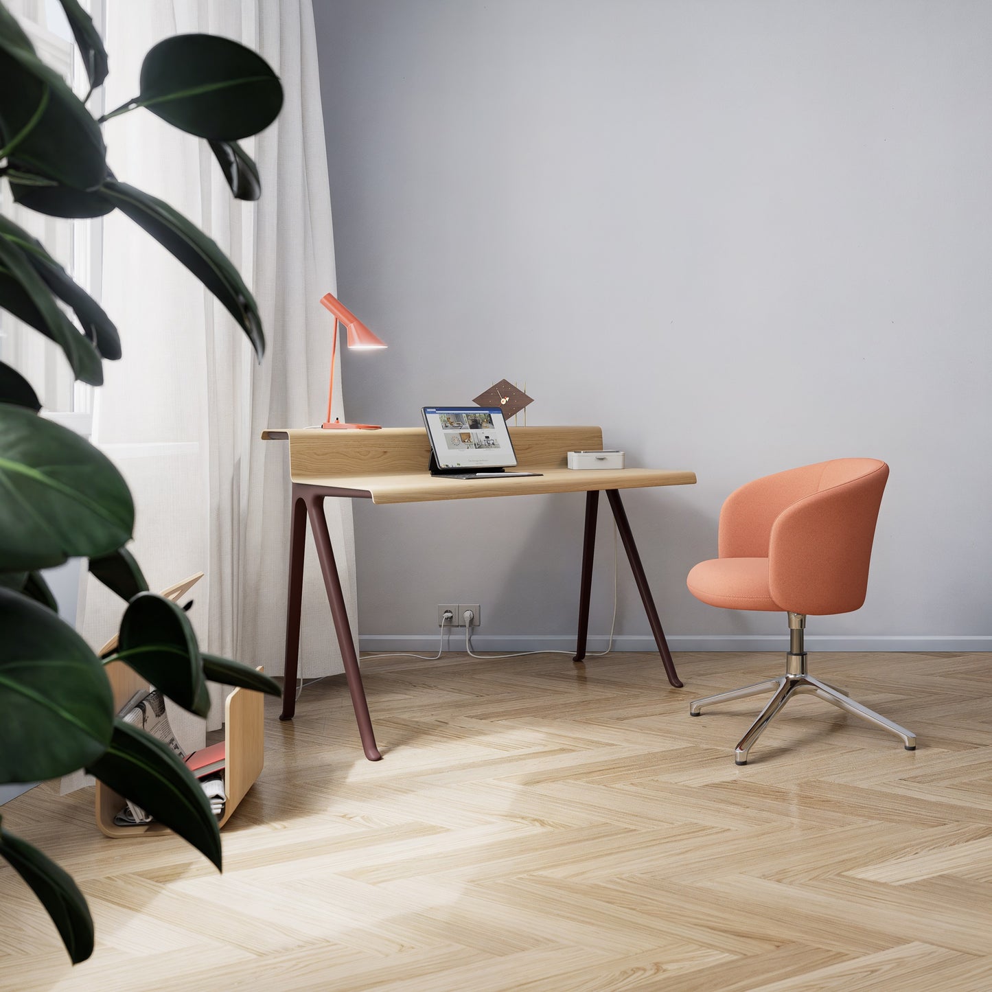 Vitra Courier Schreibtisch Schichtholz Eiche hell geölt