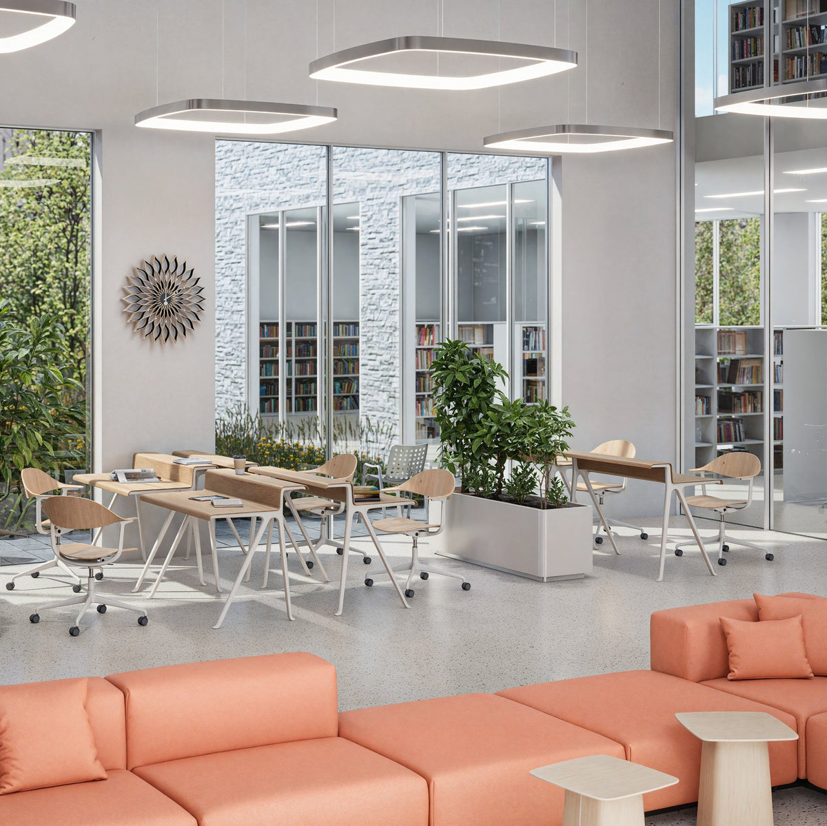Vitra Courier Schreibtisch Schichtholz Eiche hell geölt