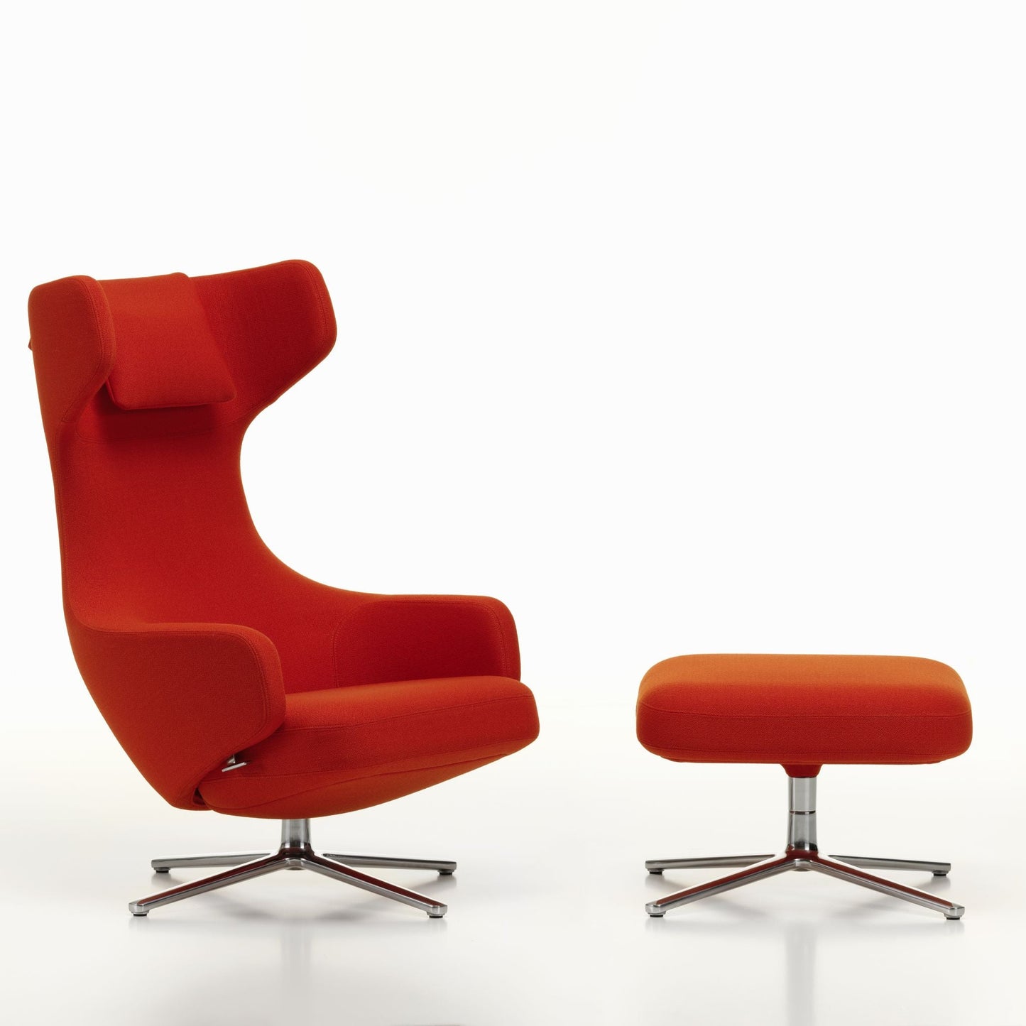 Vitra Repos Ottoman Hocker einzeln mit Viersternfuß