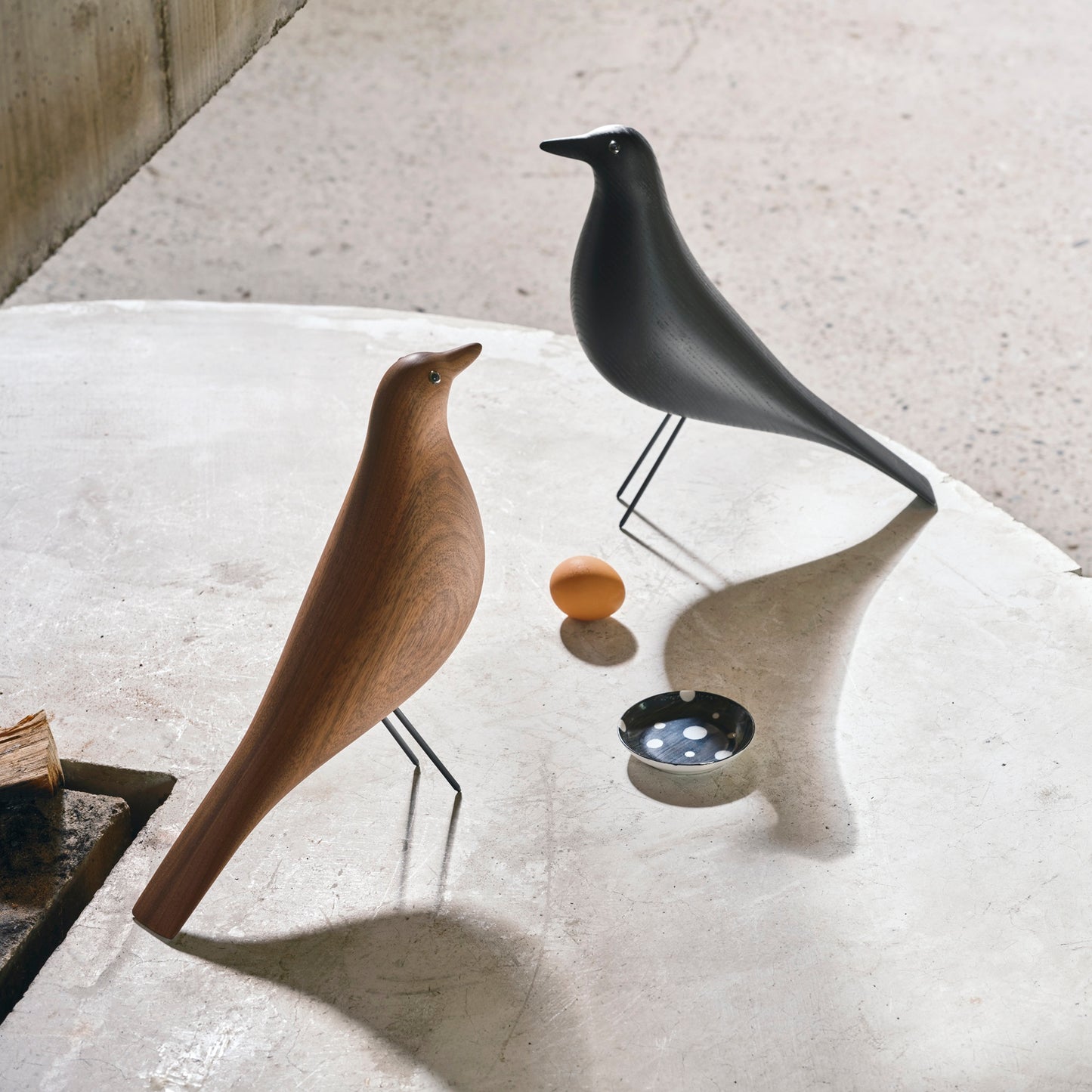 Vitra Eames House Bird Dekofigur Vogel Eschenholz schwarz