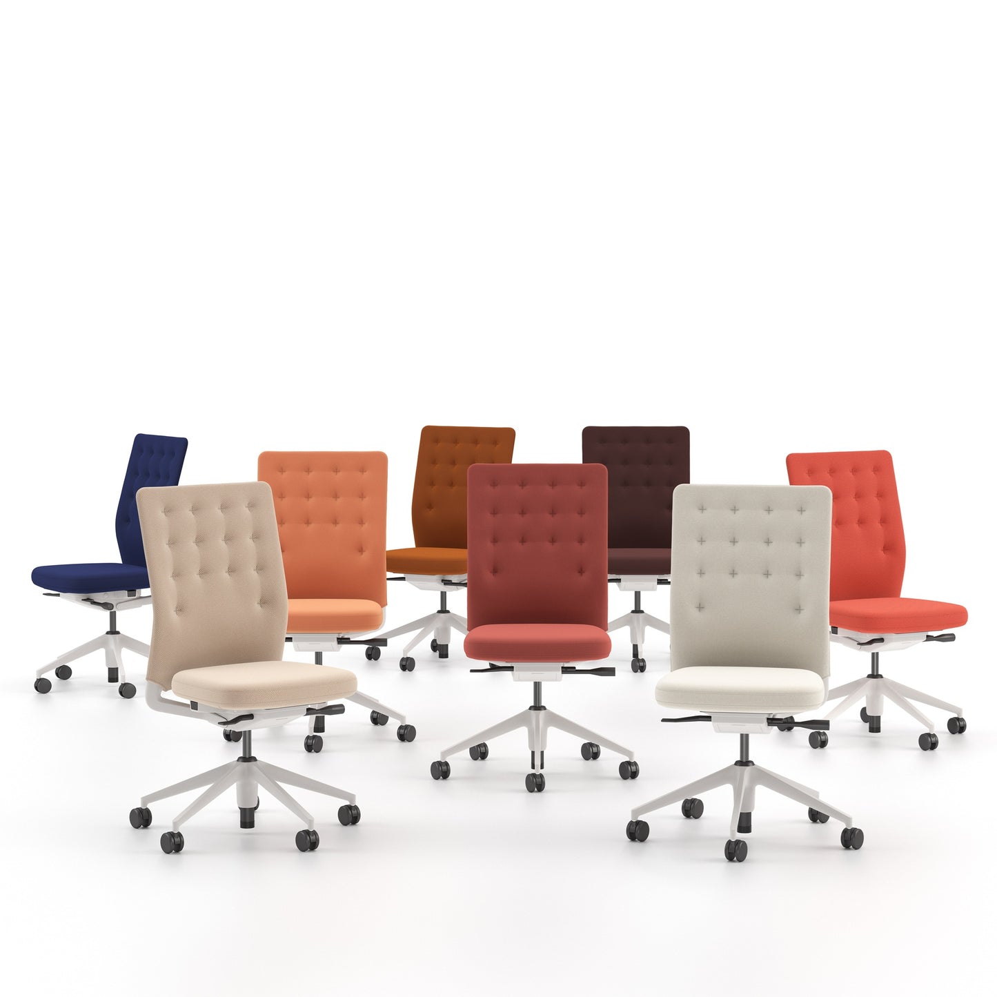 Vitra ID Trim Bürostuhl Sitz- und Rückenlehne gepolstert Bezug Plano