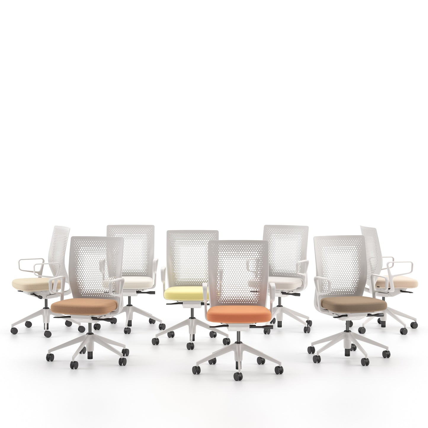 Vitra ID Air Bürostuhl gelochter patentierter Kunststoffrücken Sitzbezug Laser RE