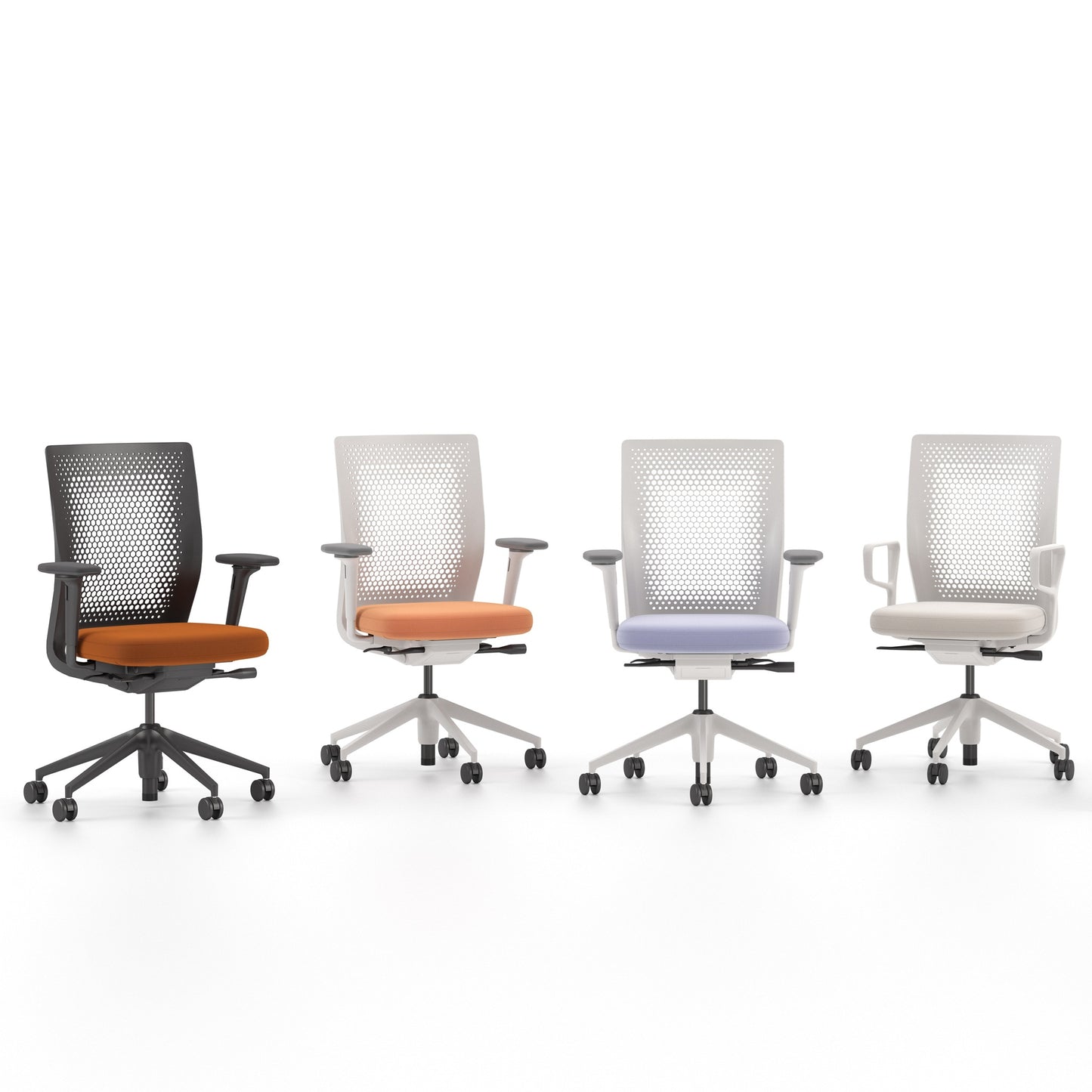 Vitra ID Air Bürostuhl gelochter patentierter Kunststoffrücken Sitzbezug Laser RE