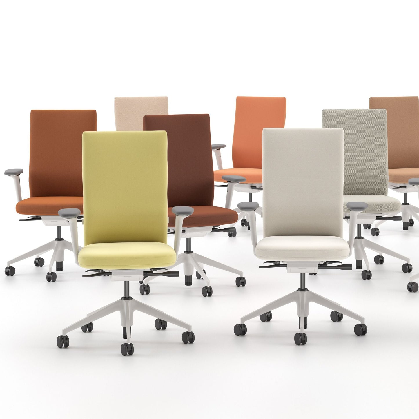 Vitra ID Soft L Bürostuhl hohe Rückenlehne gepolstert Bezug Laser RE