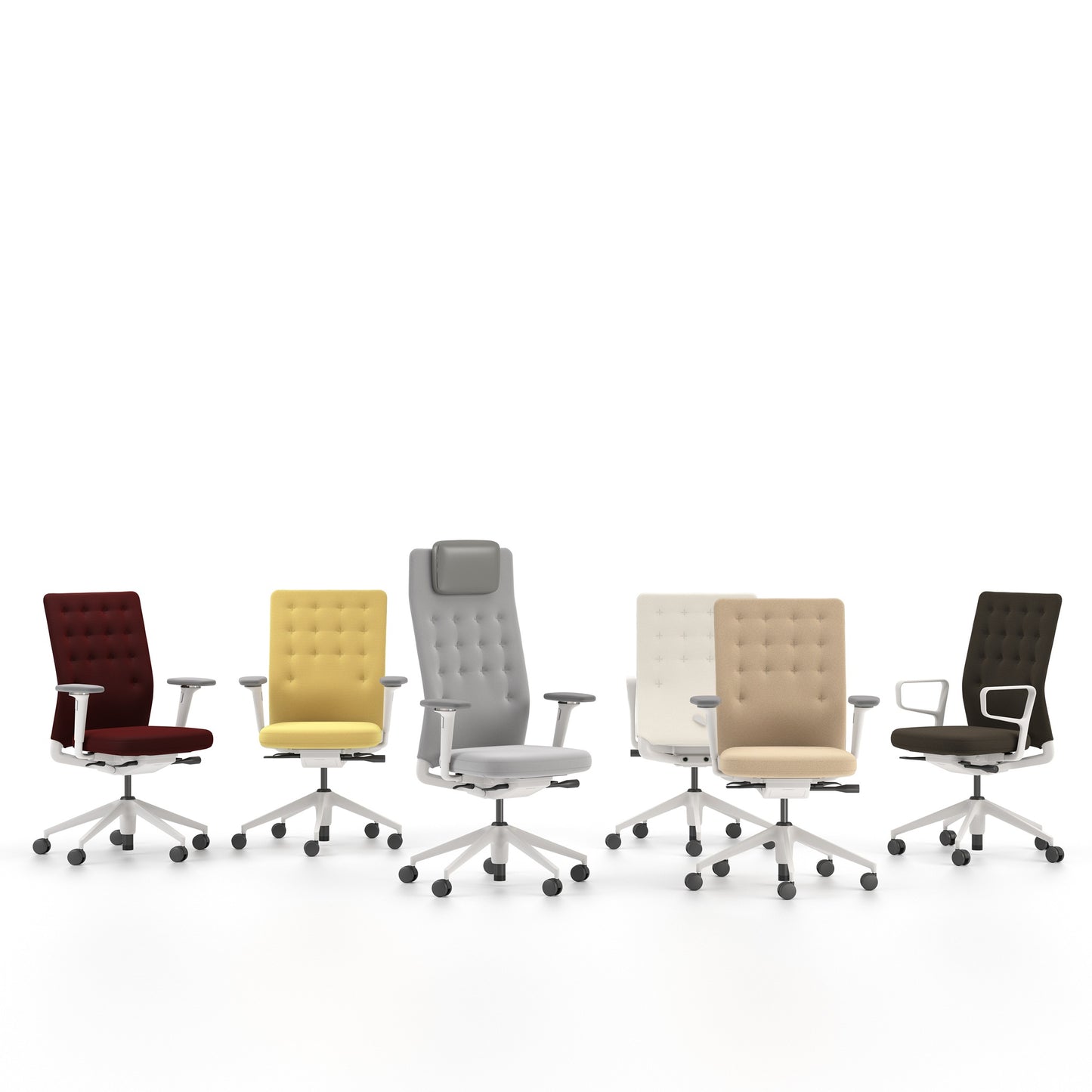 Vitra ID Trim L Bürostuhl hohe Rückenlehne mit Kopfstütze Bezug Laser RE