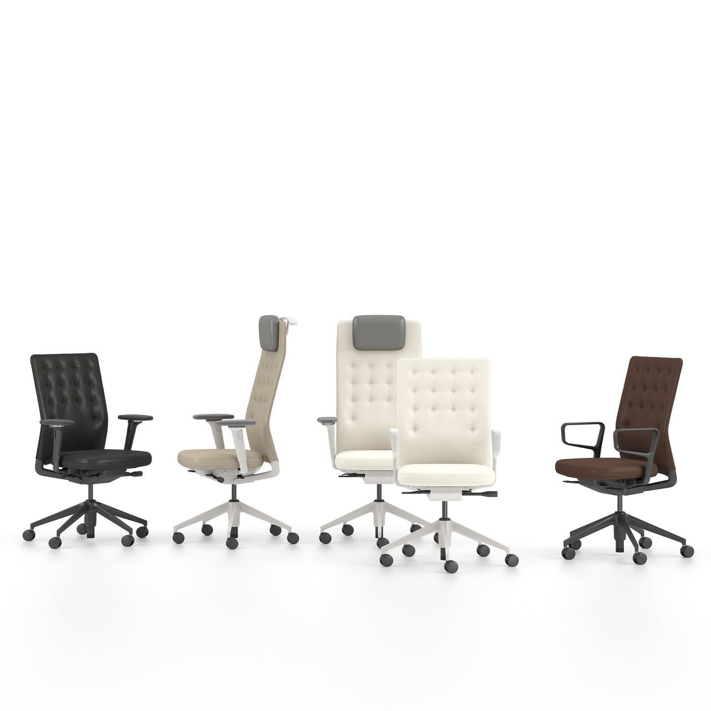 Vitra ID Trim L Bürostuhl hohe Rückenlehne mit Kopfstütze Bezug Laser RE