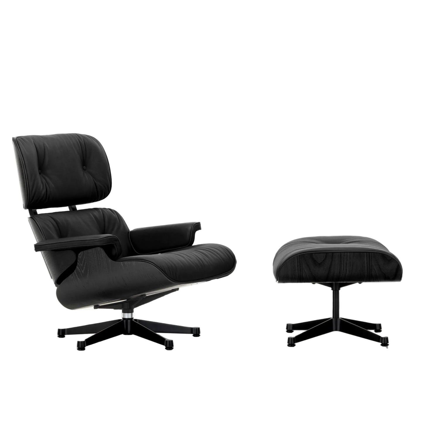 Vitra Eames Lounge Chair & Ottoman Relax-Sessel mit Hocker Stoff / Leder