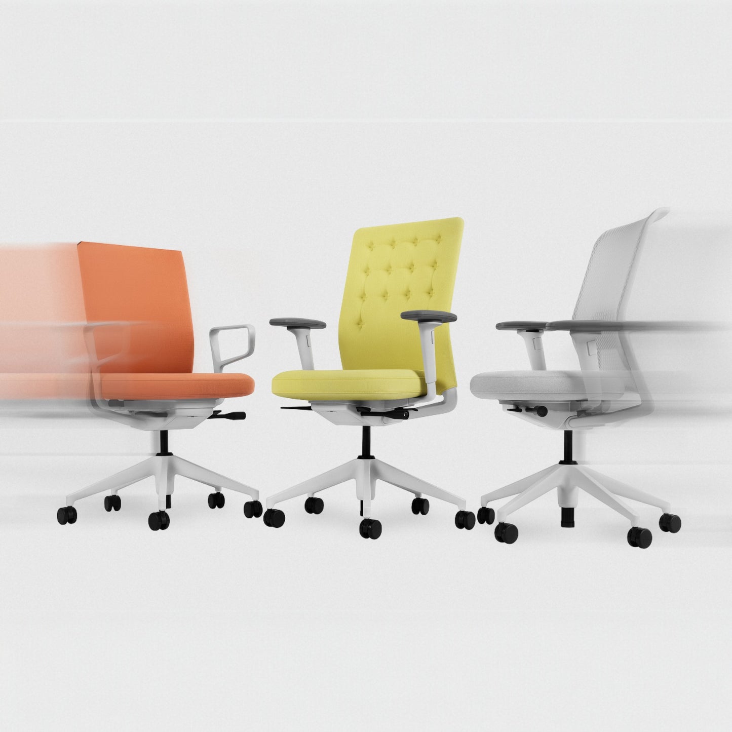 Vitra ID Mesh Bürostuhl mit Netzrücken Diamond Mesh Sitzbezug Plano