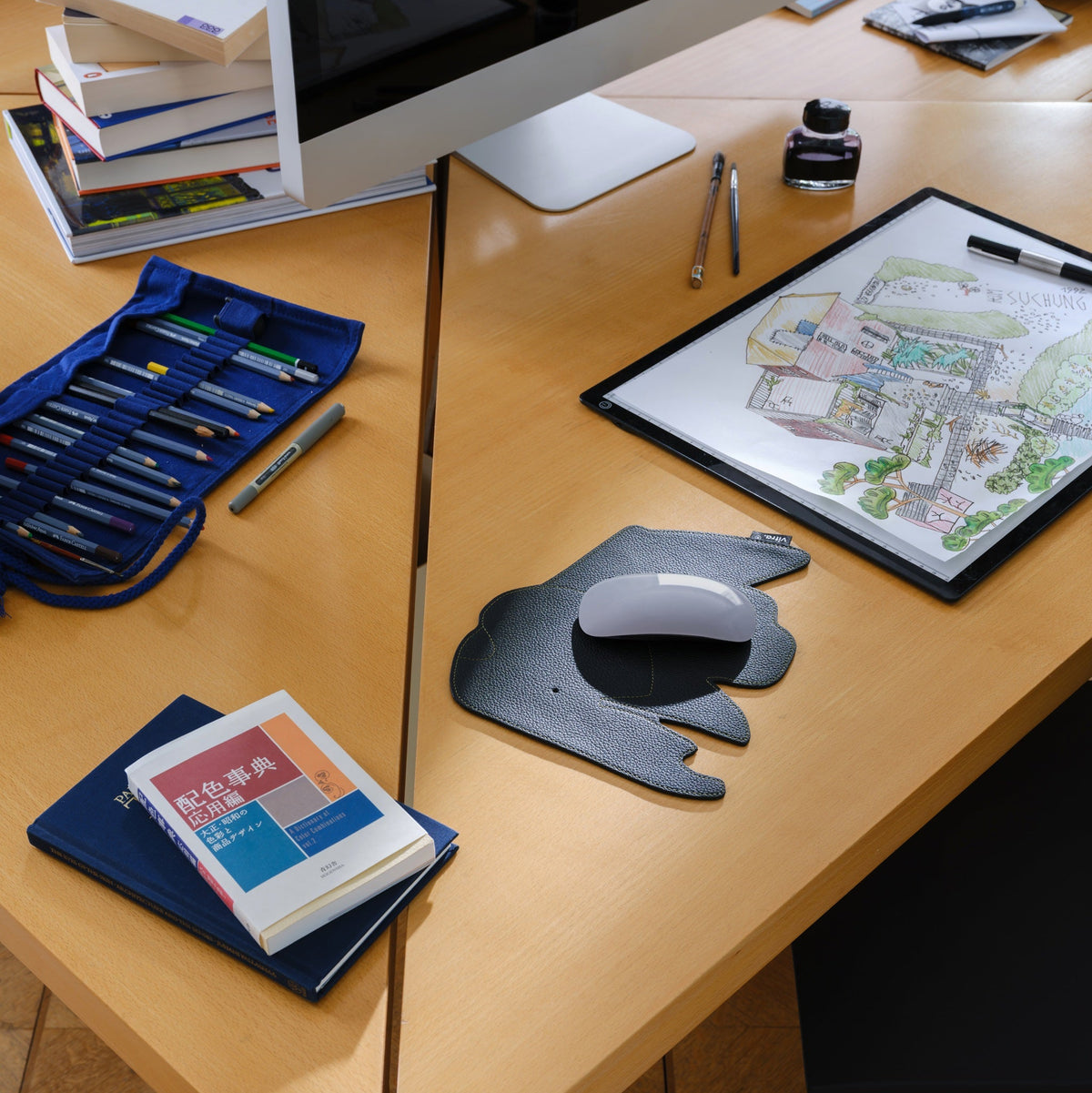 Vitra Eames Elephant Pad Mousepad Leder chocolate