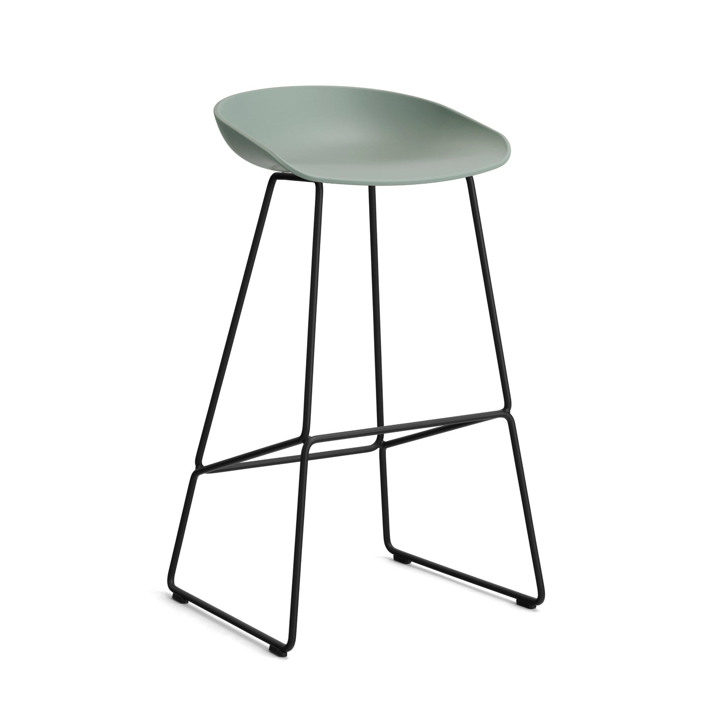 HAY About a Stool AAS 38 Barhocker Sitz Kunststoff recycelt Gestell Stahl