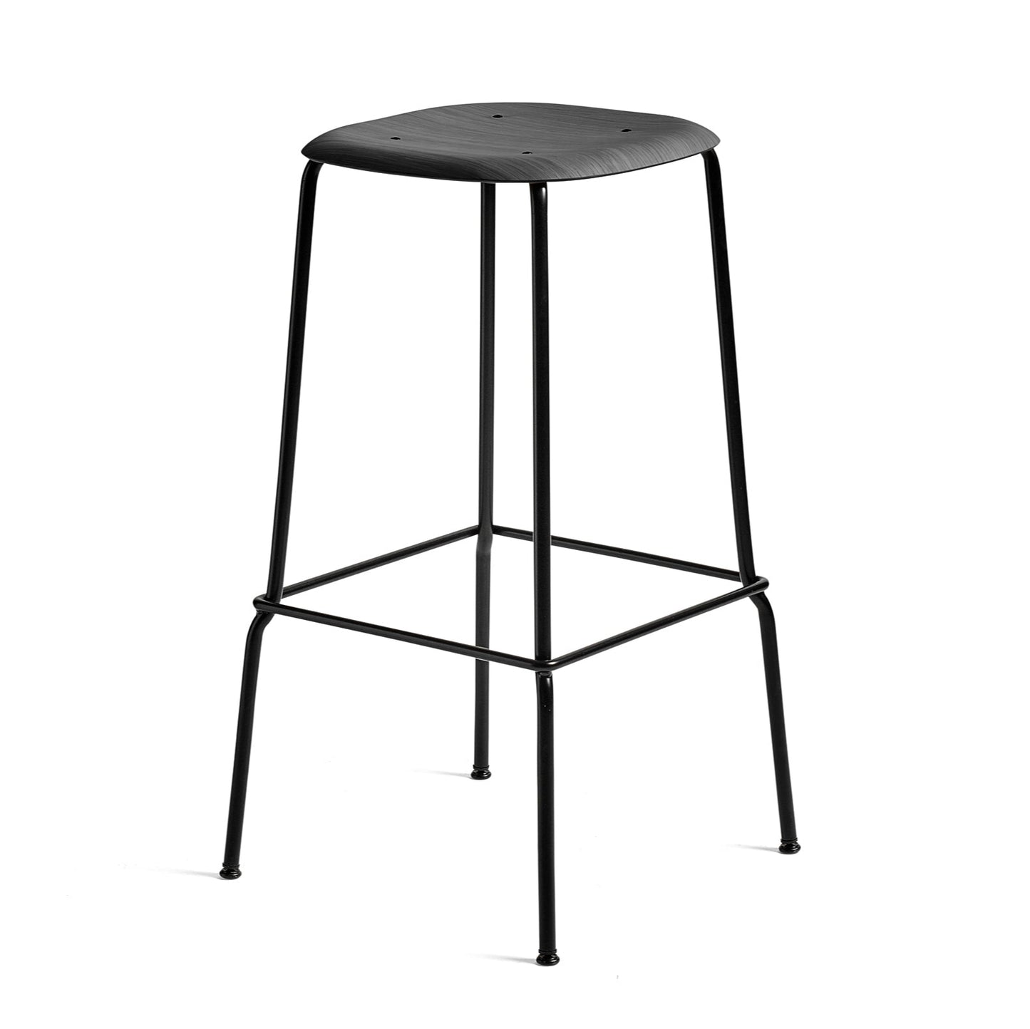 Hay Soft Edge 80 Barhocker – Sitz Schichtholz Eichenfurnier Gestell 4-Fuß