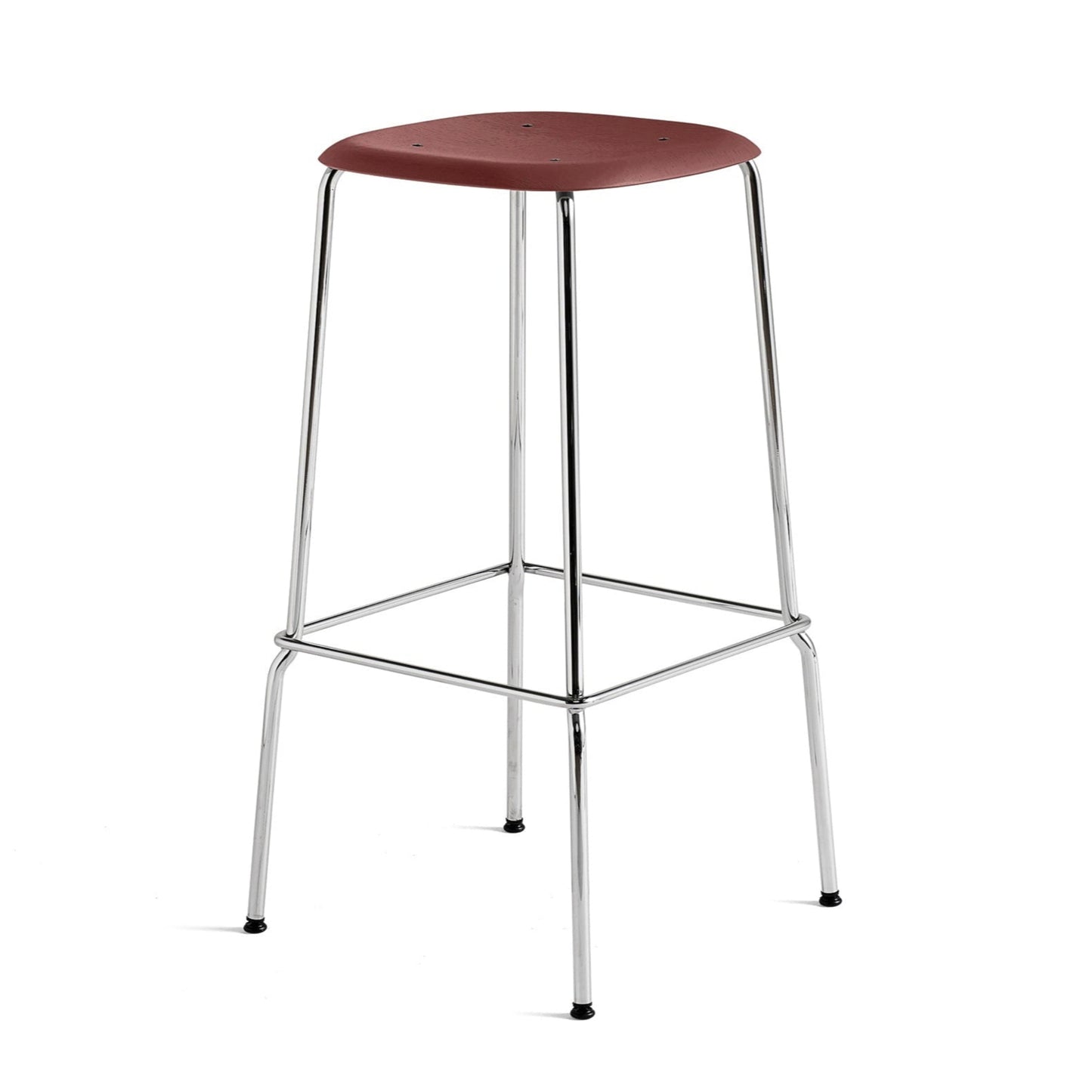 Hay Soft Edge 80 Barhocker – Sitz Schichtholz Eichenfurnier Gestell 4-Fuß