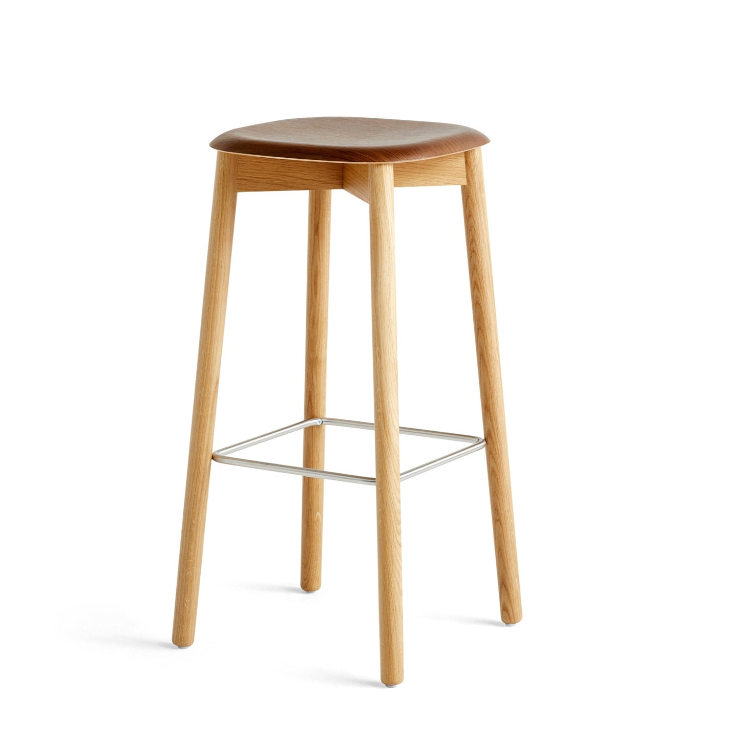 Hay Soft Edge 82 Barhocker – Sitz Sperrholz Gestell Eiche Massivholz