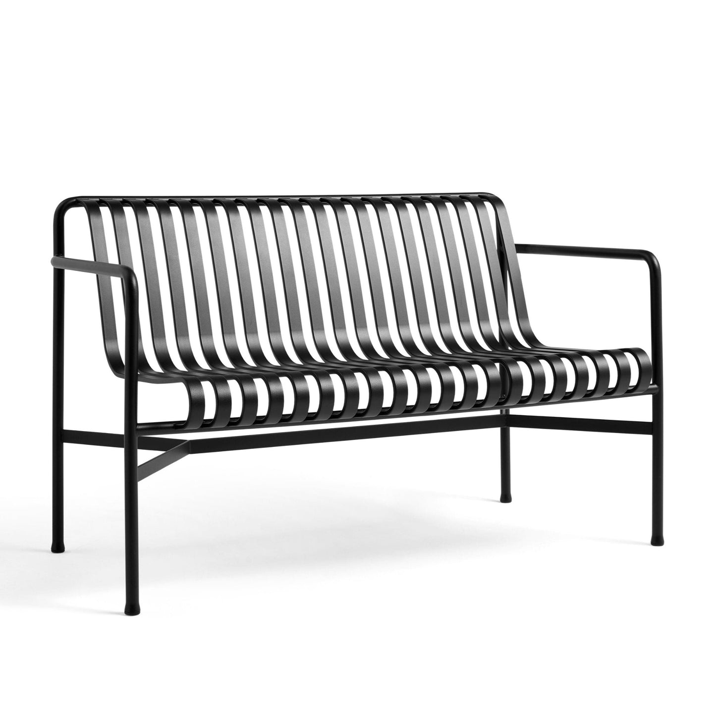 HAY Palissade Dining Bench Outdoor-Sitzbank mit Armlehne