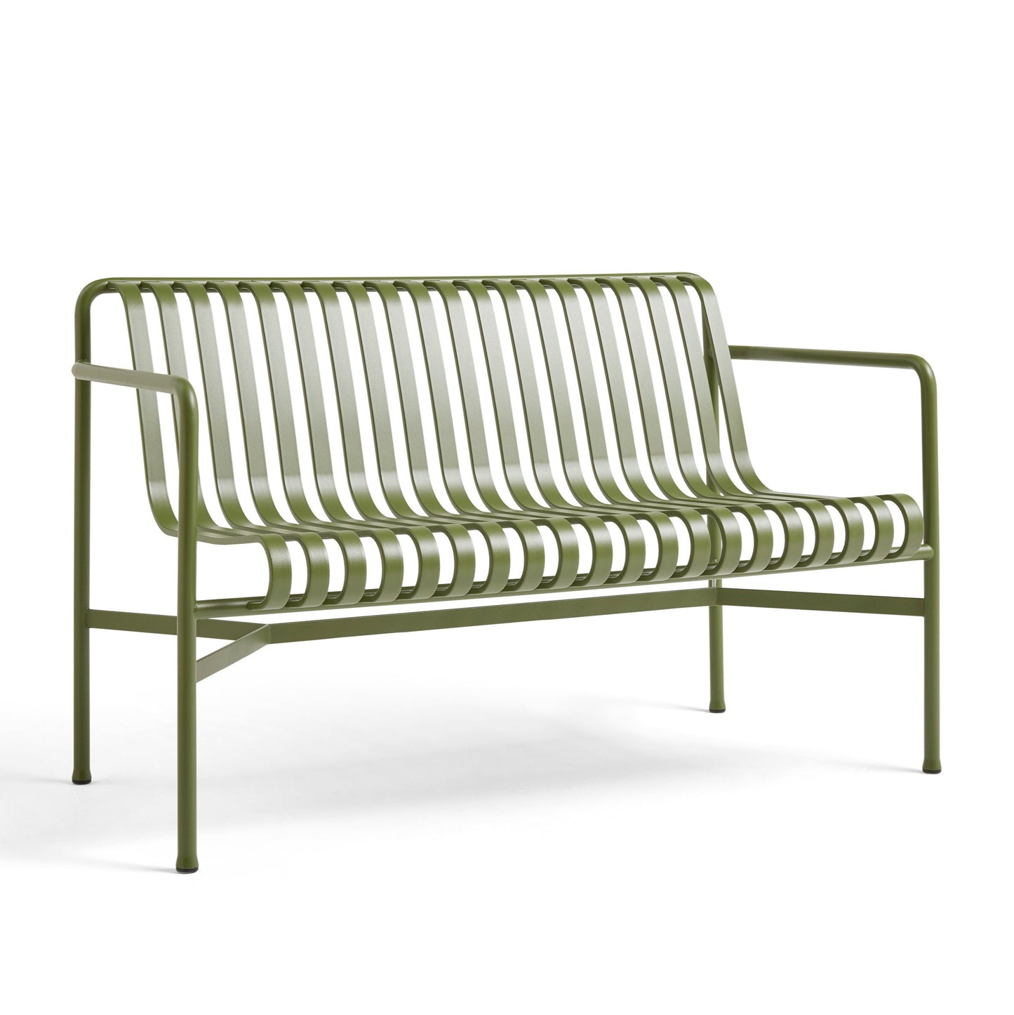 HAY Palissade Dining Bench Outdoor-Sitzbank mit Armlehne