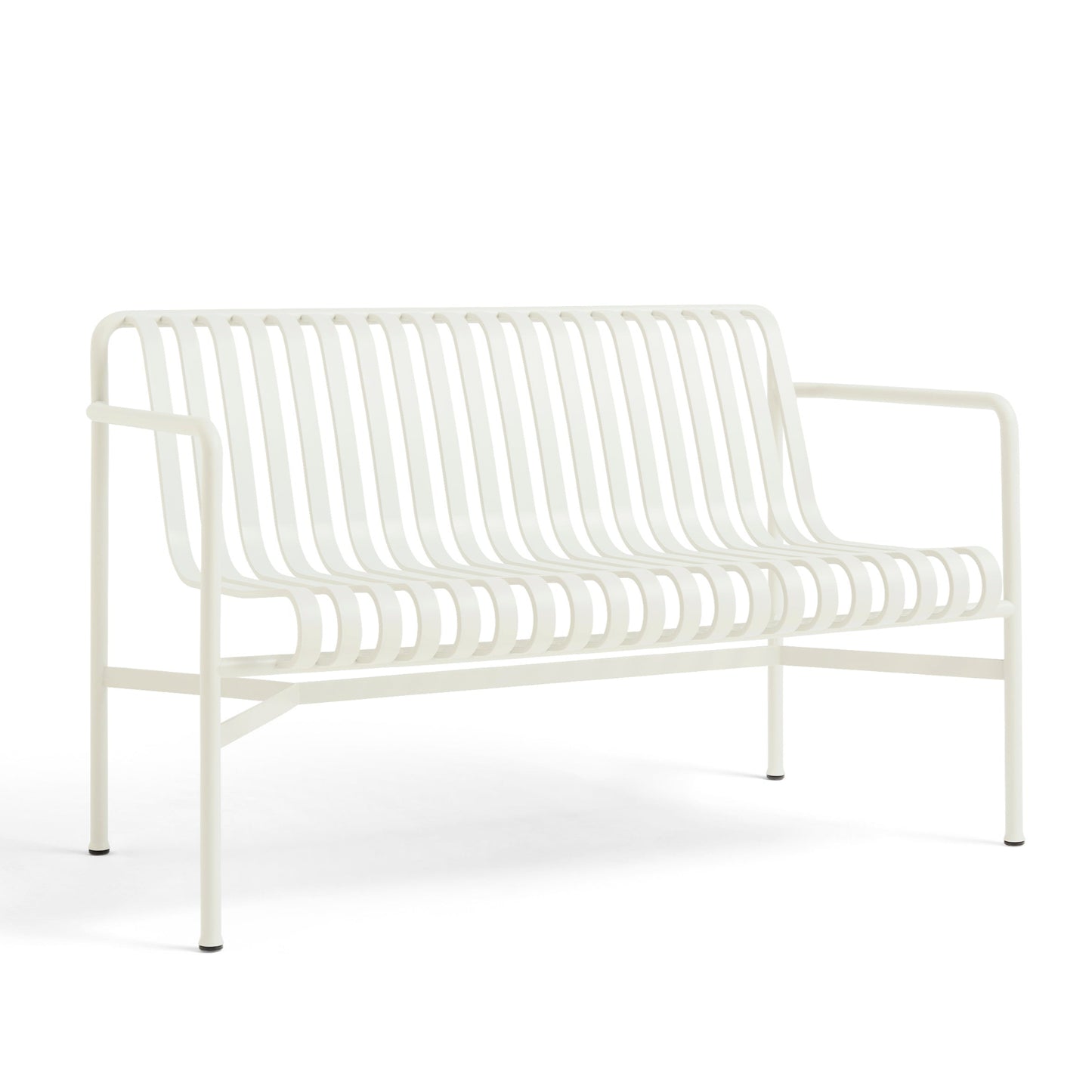 HAY Palissade Dining Bench Outdoor-Sitzbank mit Armlehne